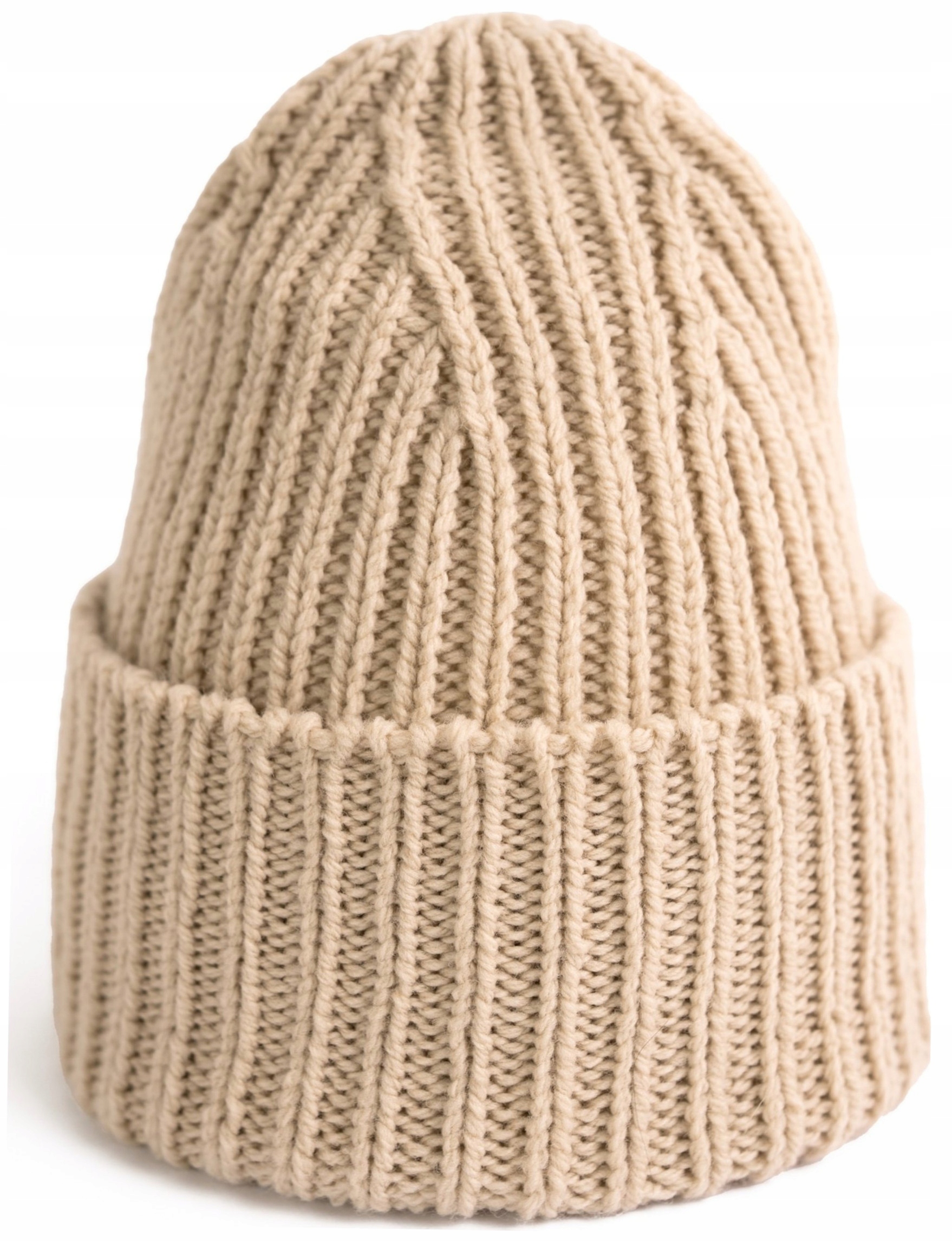 Čepice vlněná Bukowa dámská, pánská, přírodní vlna-virgin Světle béžová