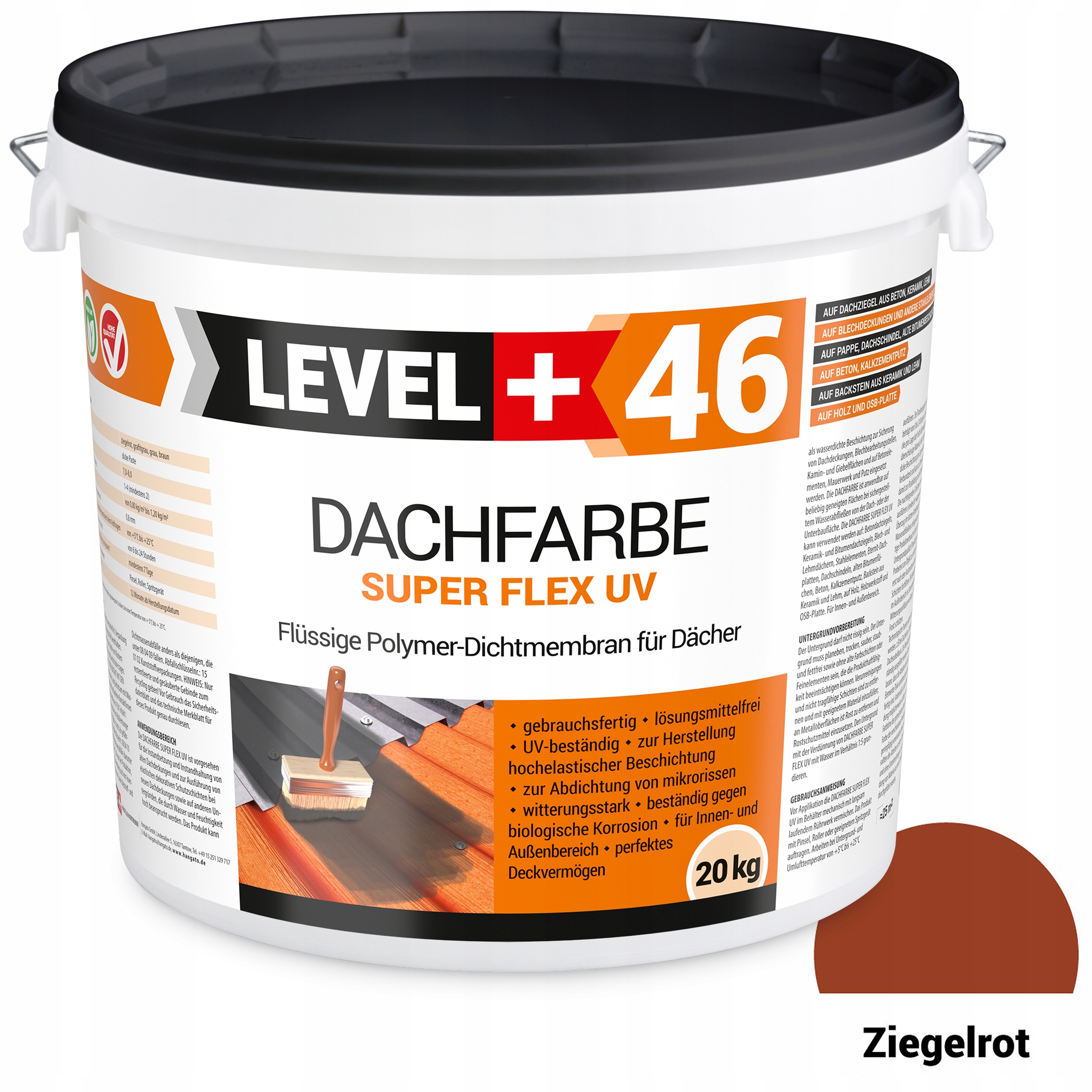 

Farba dachowa płynna folia ceglasta 20kg Level+46