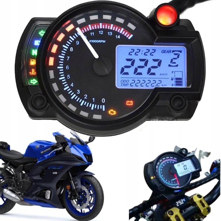 Univerzálne motocyklové hodiny tachometer KOSO Replika
