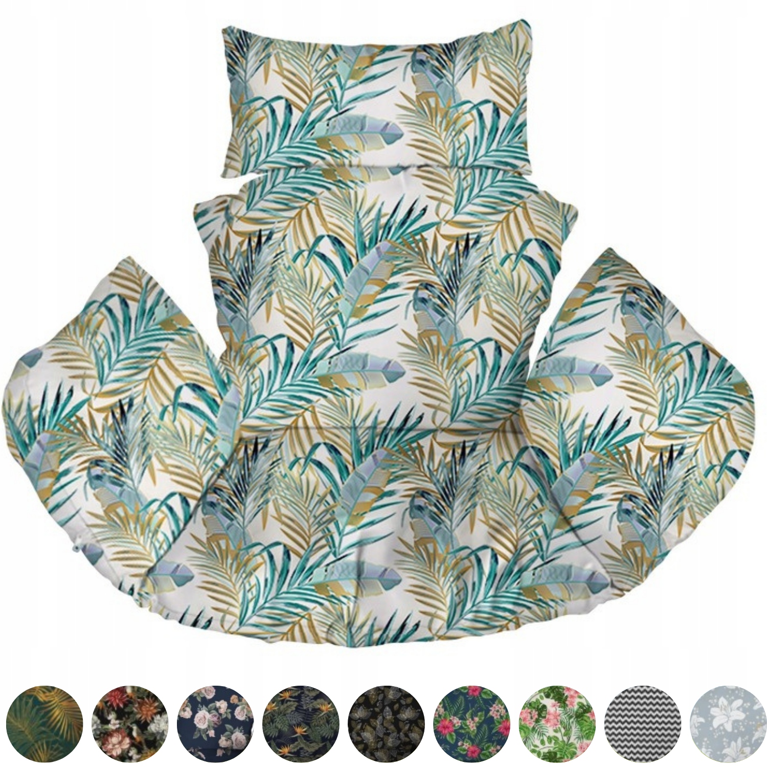 Voděodolný Polštář na zahradní houpačku Závěsné křeslo Kokon Sada Vzorů