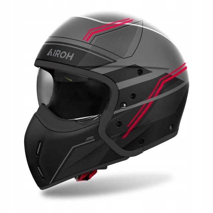 Motocyklová prilba Airoh J110 Slim Red Matt červená šedá čierna Darčeky