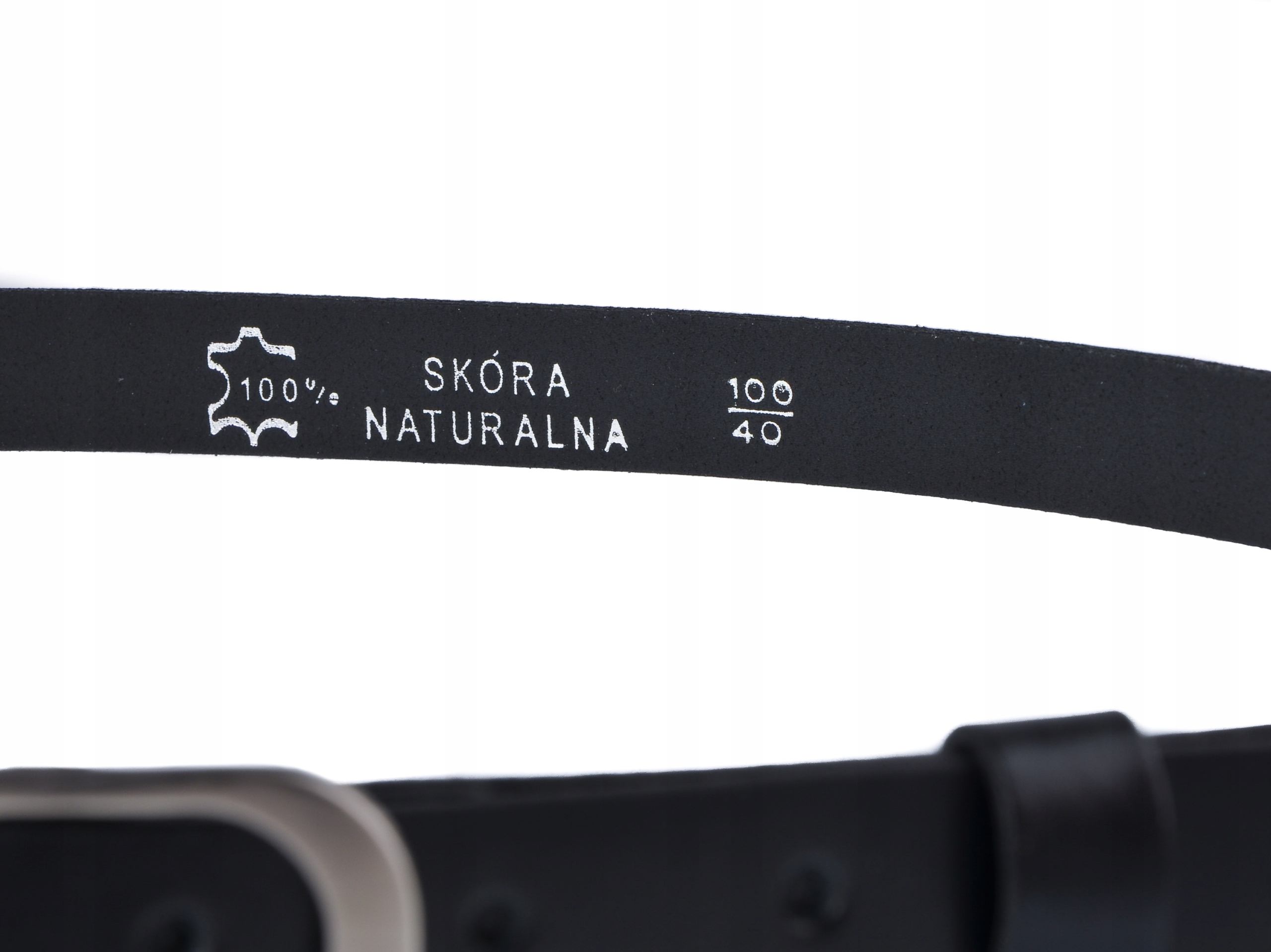 Wojskowy SKÓRZANY Pasek POLICYJNY 4,5 Jeans Mundur Kolekcja Wojskowa, oficerska 4,5cm