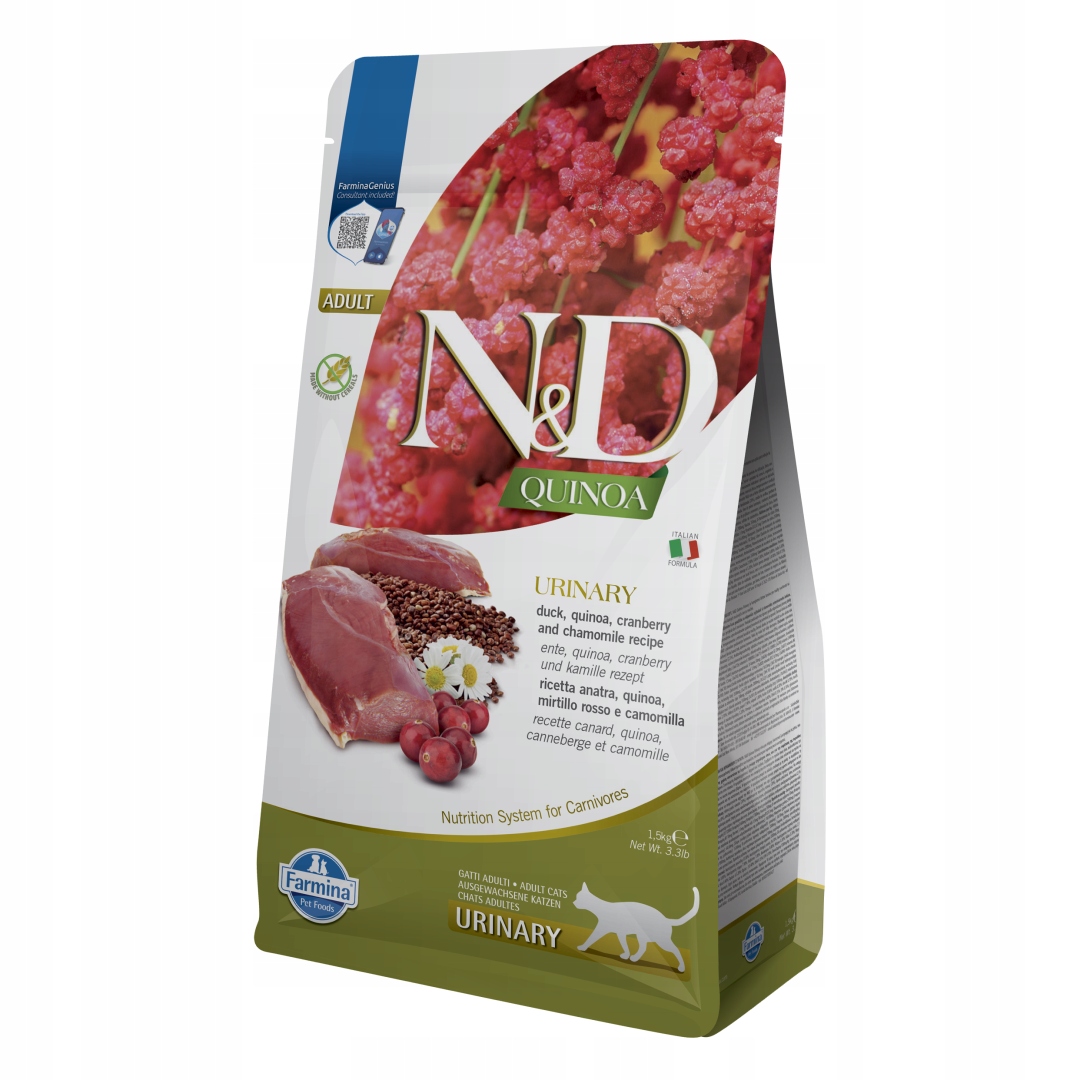 Farmina N&d Quinoa Urinary 1,5kg Sucha Karma Kaczka Dla Kota Drogi Moczowe