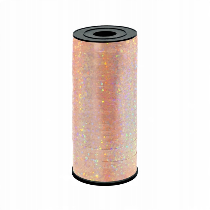 

Wstążka tasiemka holograficzna brokatowa rose gold