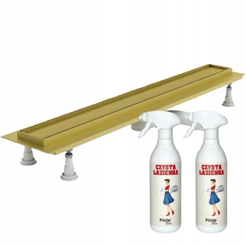 Odpływ liniowy odwodnienie prysznic Steel Gold 90 pianka czyszcząca PinUp