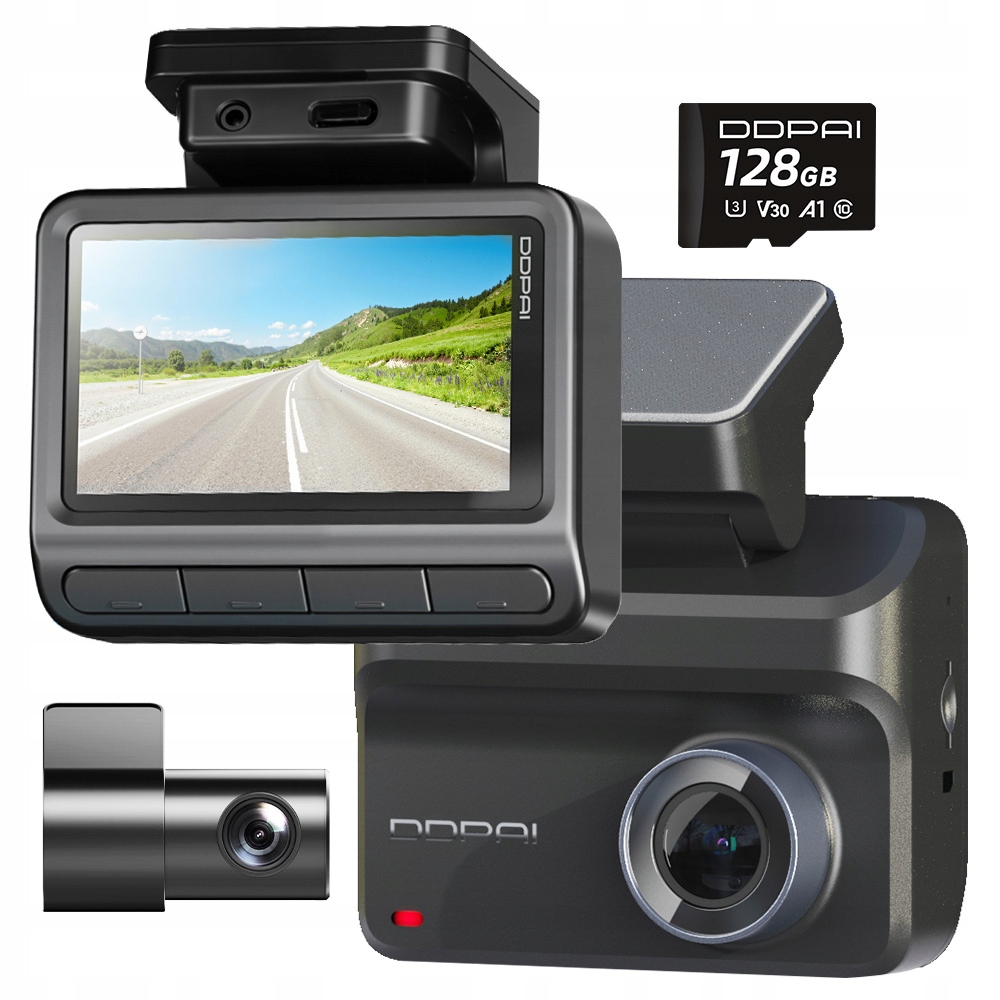 Kamera Automobilová Ddpai Videorekordér Z50 Pro 4K Gps Wifi Zadní +128GB