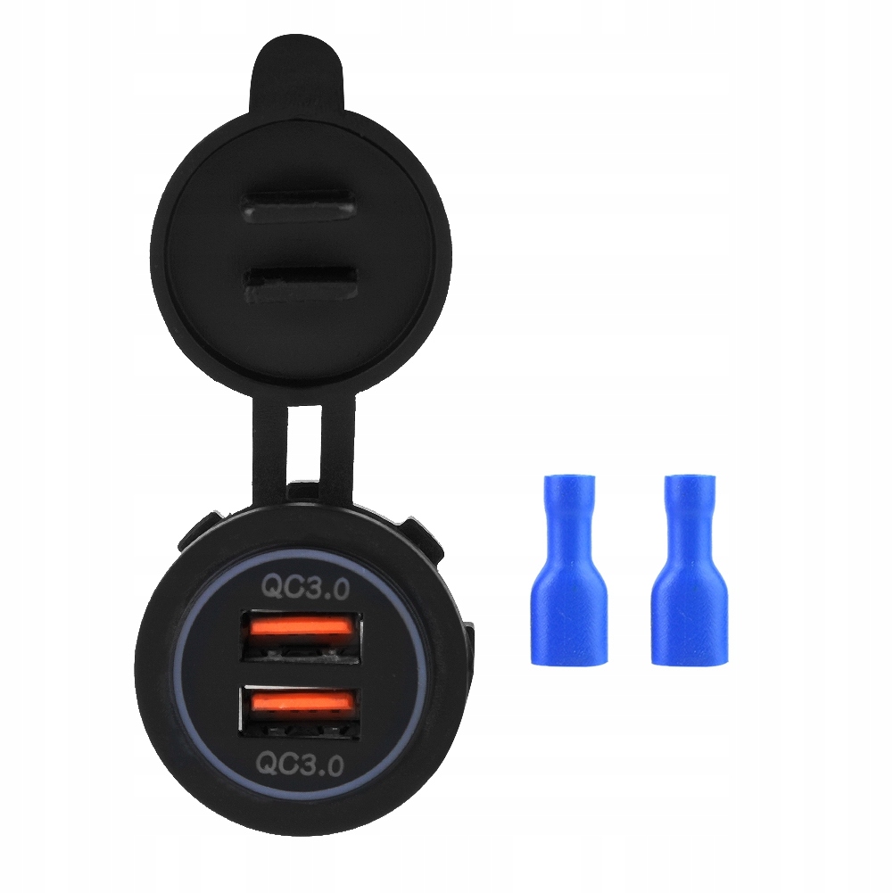 Dual QC3 0 Ładowarka Samochodowa 12 24 V z Dwoma Gniazdami Usb