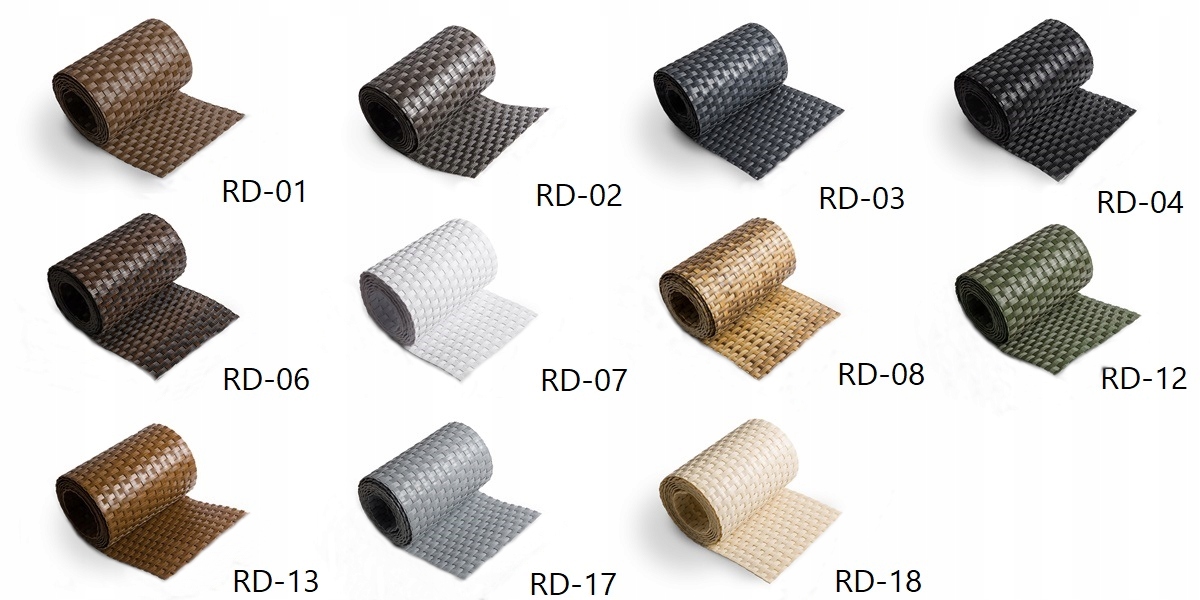 Taśma ogrodzeniowa technorattan 19x255 kolor RD-03 Producent Rattanart