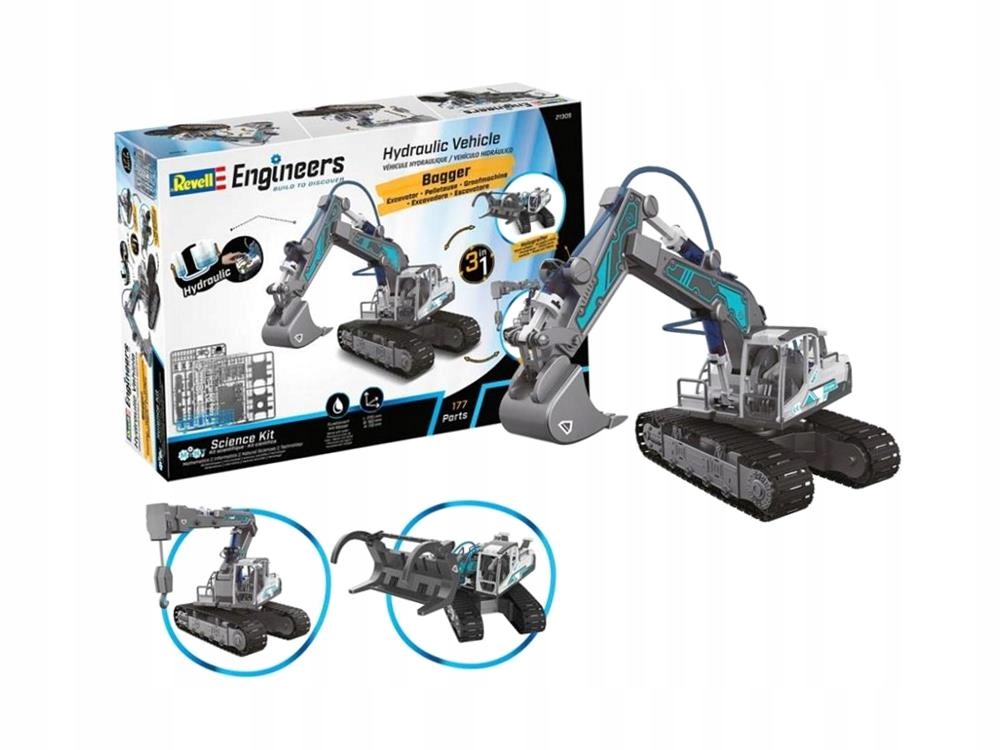 REVELL ENGINEERS KOPARKA HYDRAULICZNA 3W1