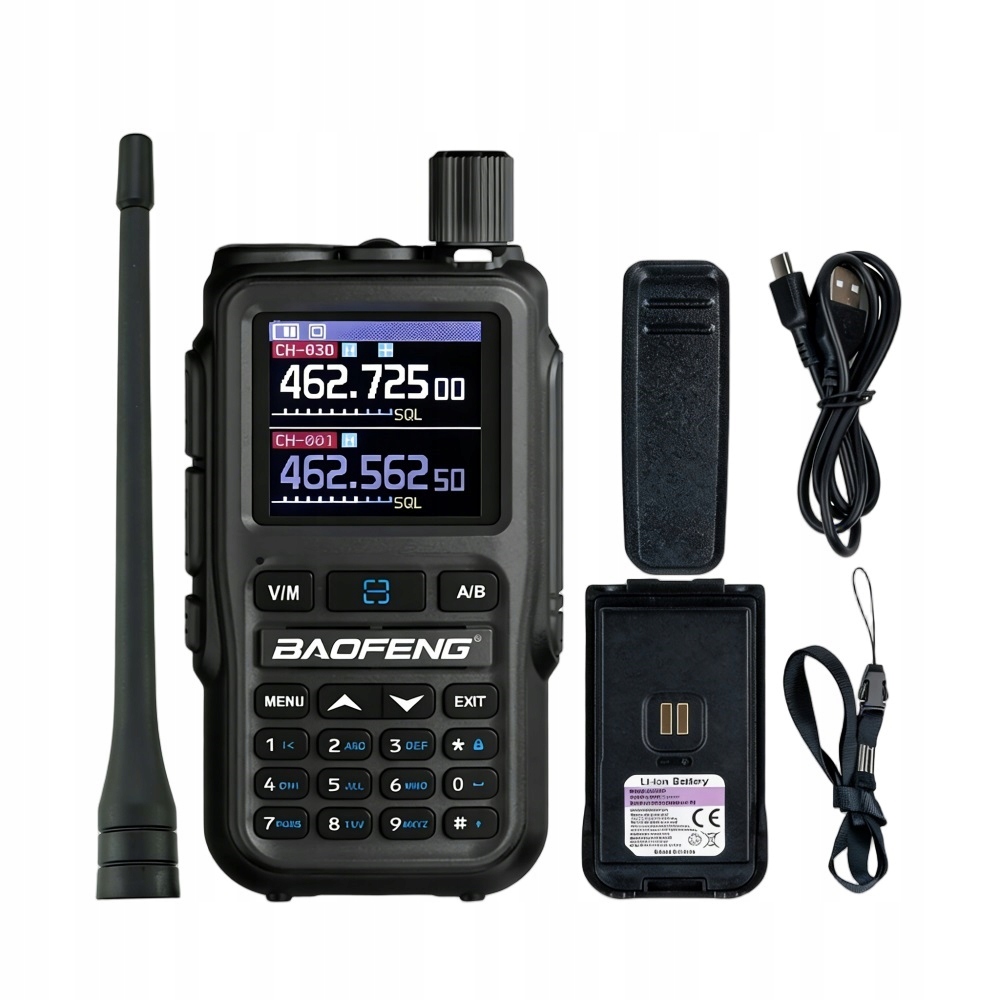 Baofeng UV-5R Eu Mini Radiotelefon Vhf Uhf Nasłuch Pasmo Lotnicze Am Fm