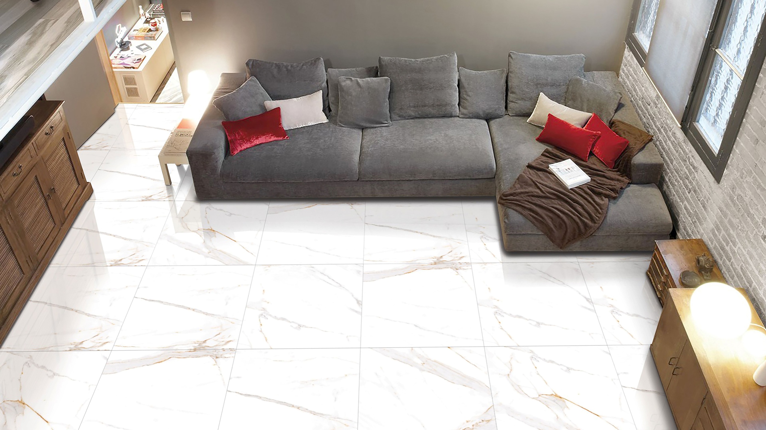 PŁYTKI GRESOWE ŁAZIENKOWE PODŁOGOWE BIAŁY MARMUR VERONA GOLD 60x60 MAT Marka EGEN