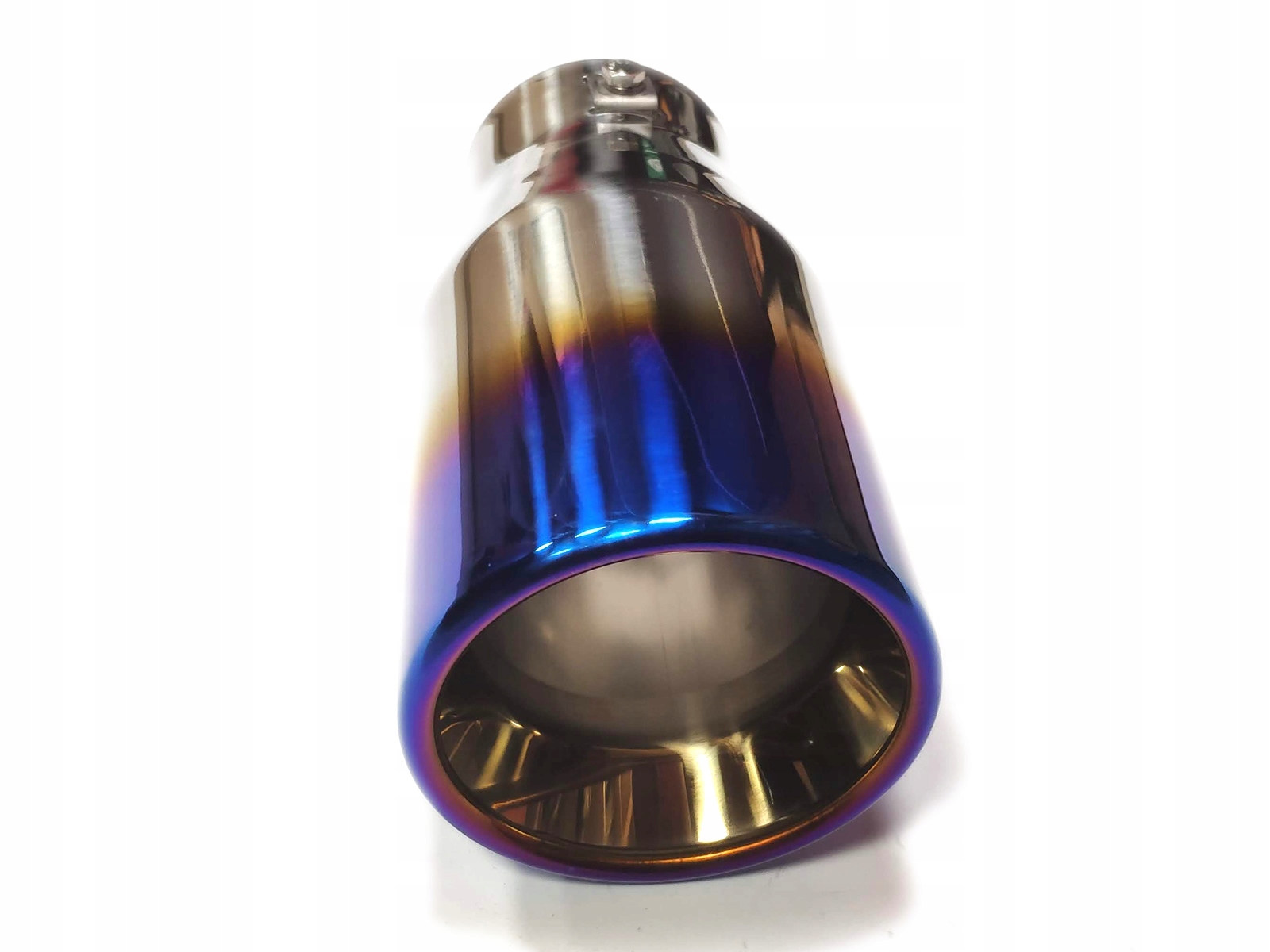GRATISY# KOŃCÓWKA WYDECHU STAL NIERDZEWNA BLUE CHROM 102mm Producent części Automax