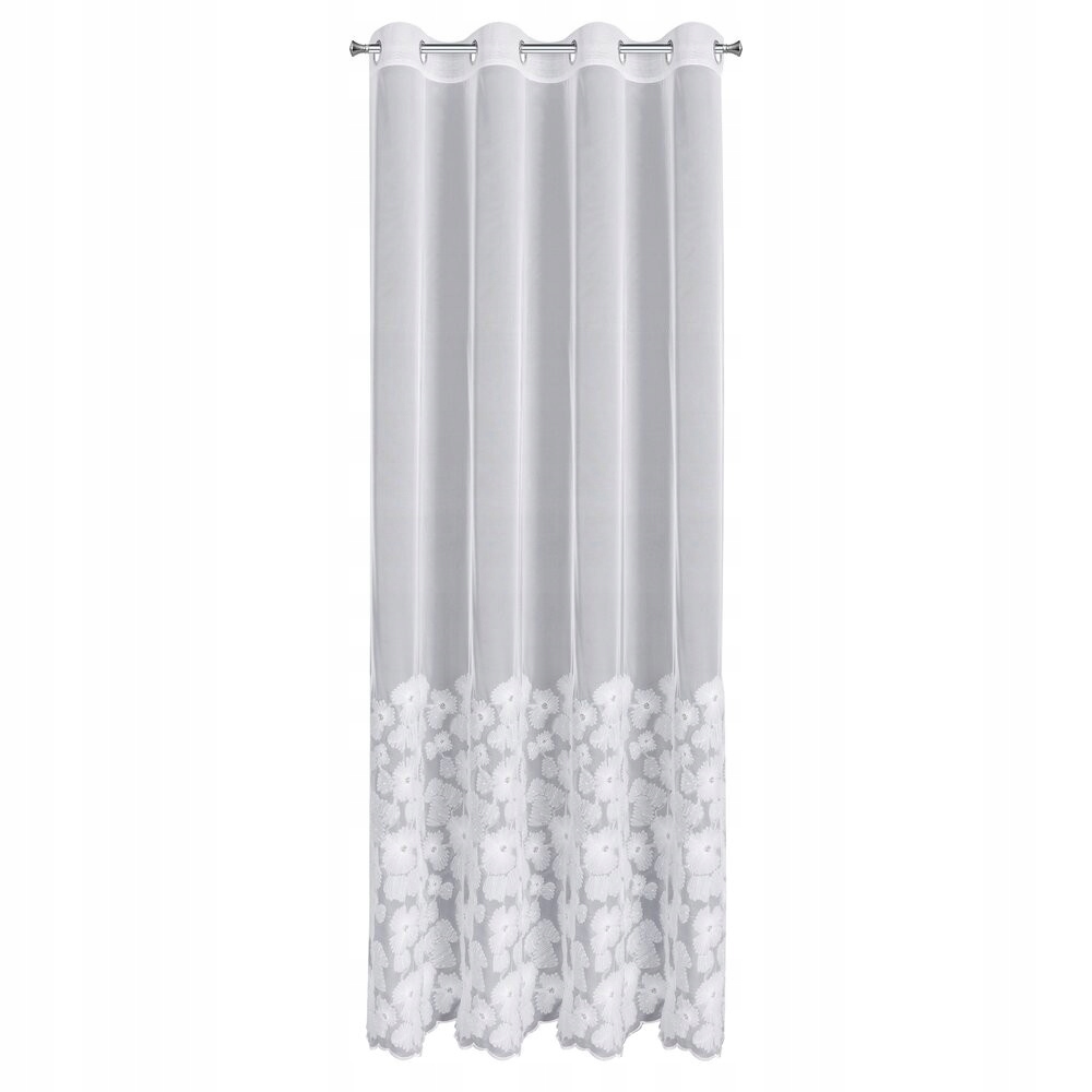 Elegantná hotová záclona Jasmin 140 x 250 cm biela glamour