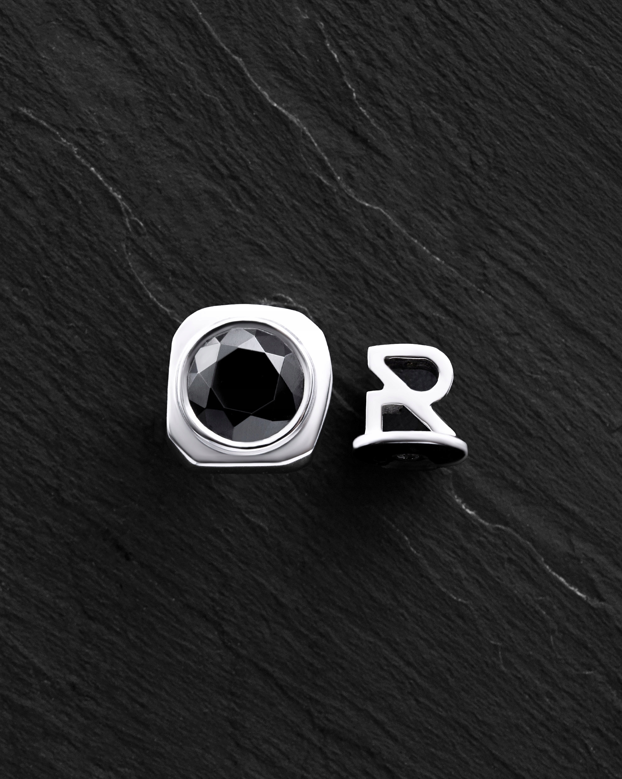 Mono-náušnice Akzent (bílé zlato)