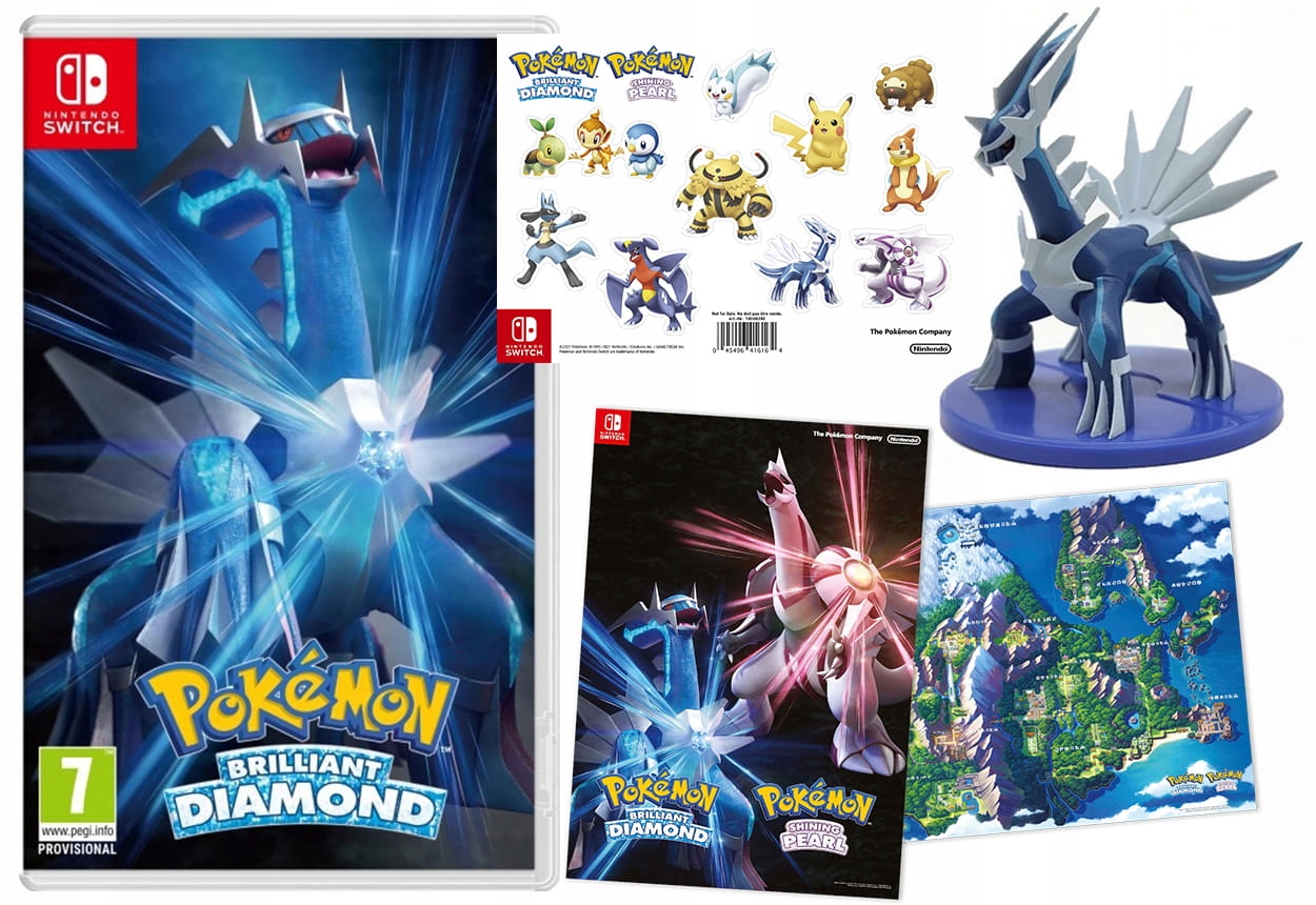Pokemon Brilliant Diamond Dodatki Pokemony Gra Nintendo Switch Kartridż