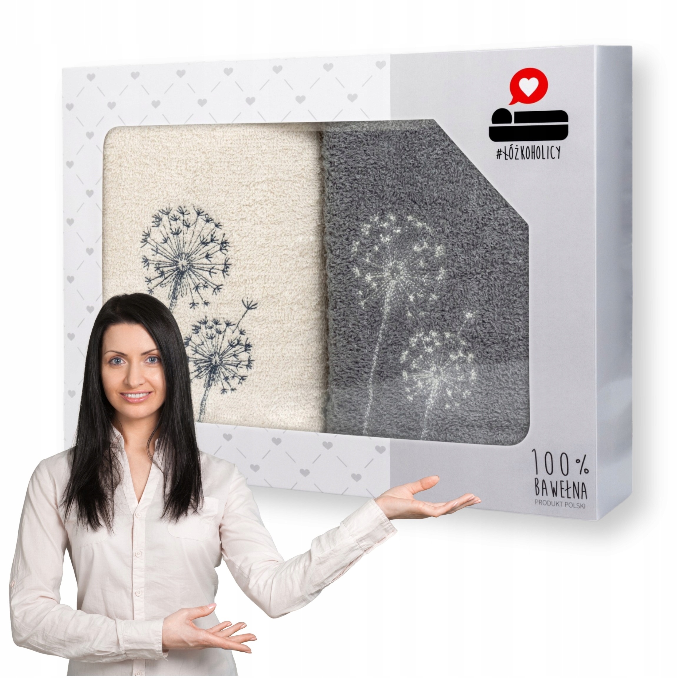 Komplet Ručníků sada na Dárek v krabičce 70x140 koupelových boxů, 2 ks Luba