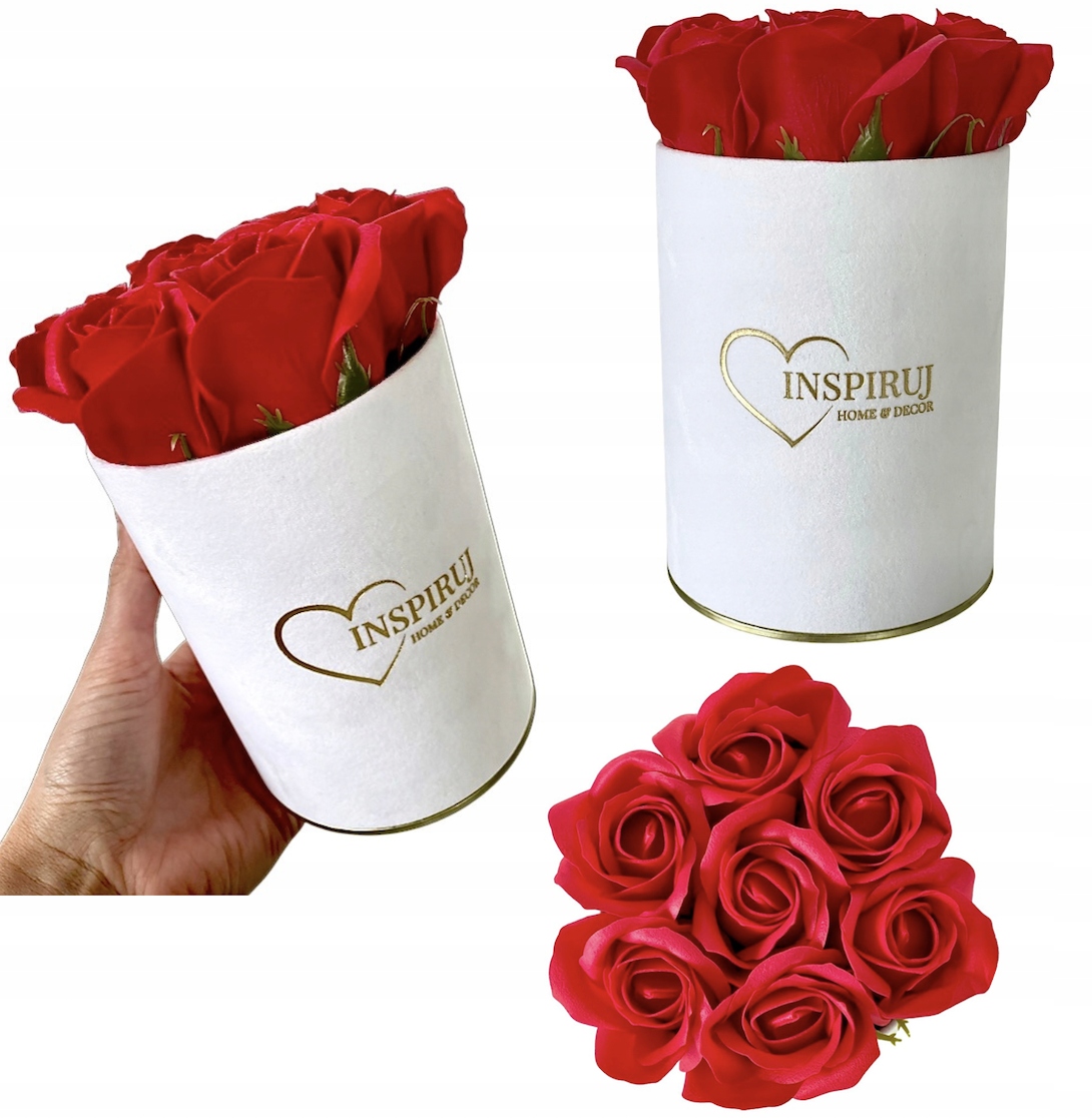 

Flowerbox róże mydlane kwiaty bukiet w pudełku