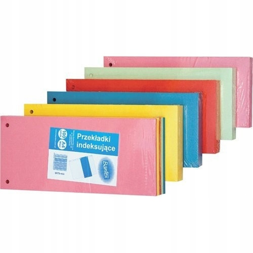 

Przekładki kartonowe 1/3 A4 mix kolorów (5x20szt.)
