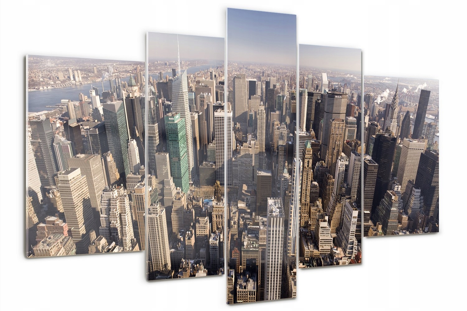 

Obraz na szkle tryptyk Nowy Jork lot ptaka