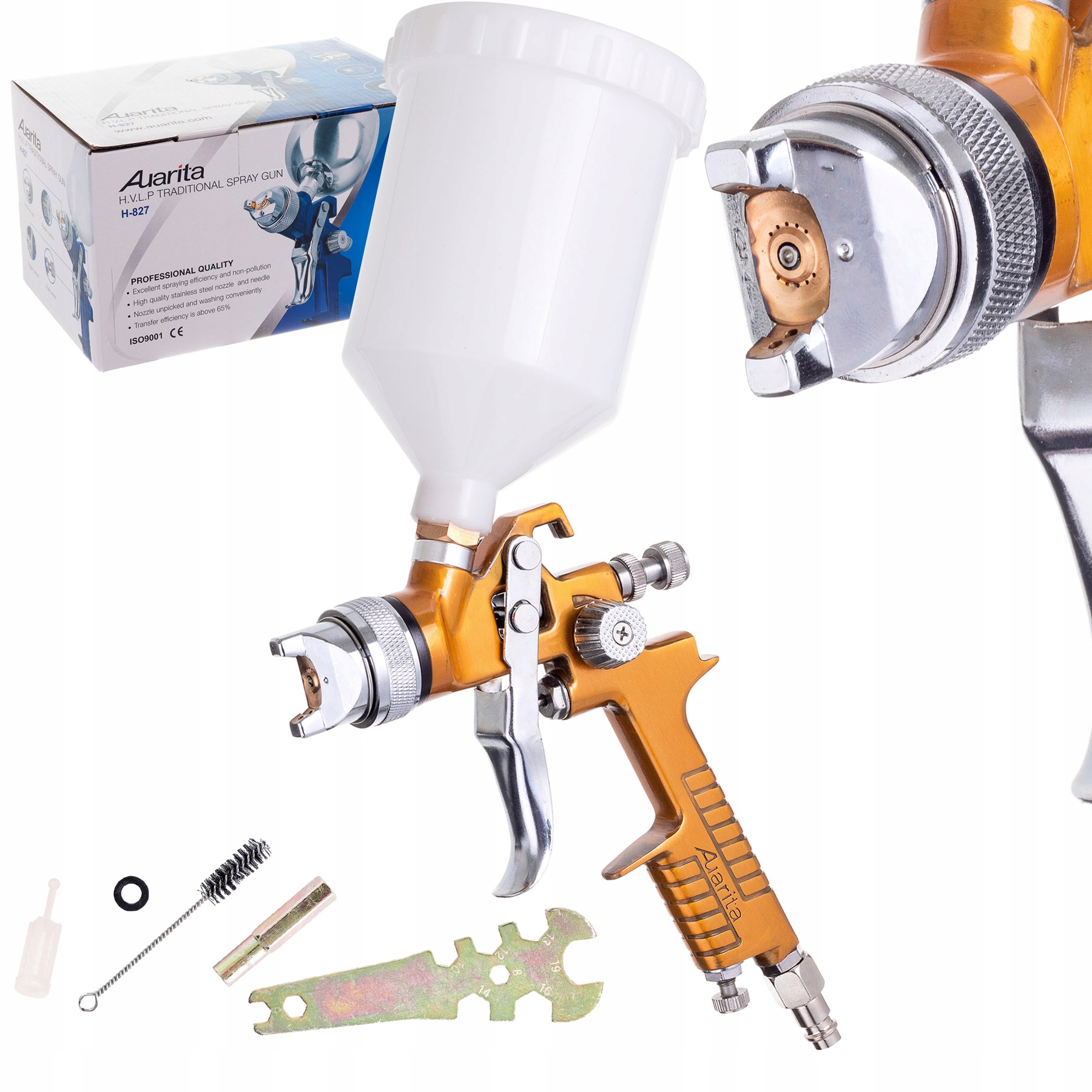 Lakovací Pistole Hvlp 1,7 MM Tryska Akrylové Laky Malování 600 ML