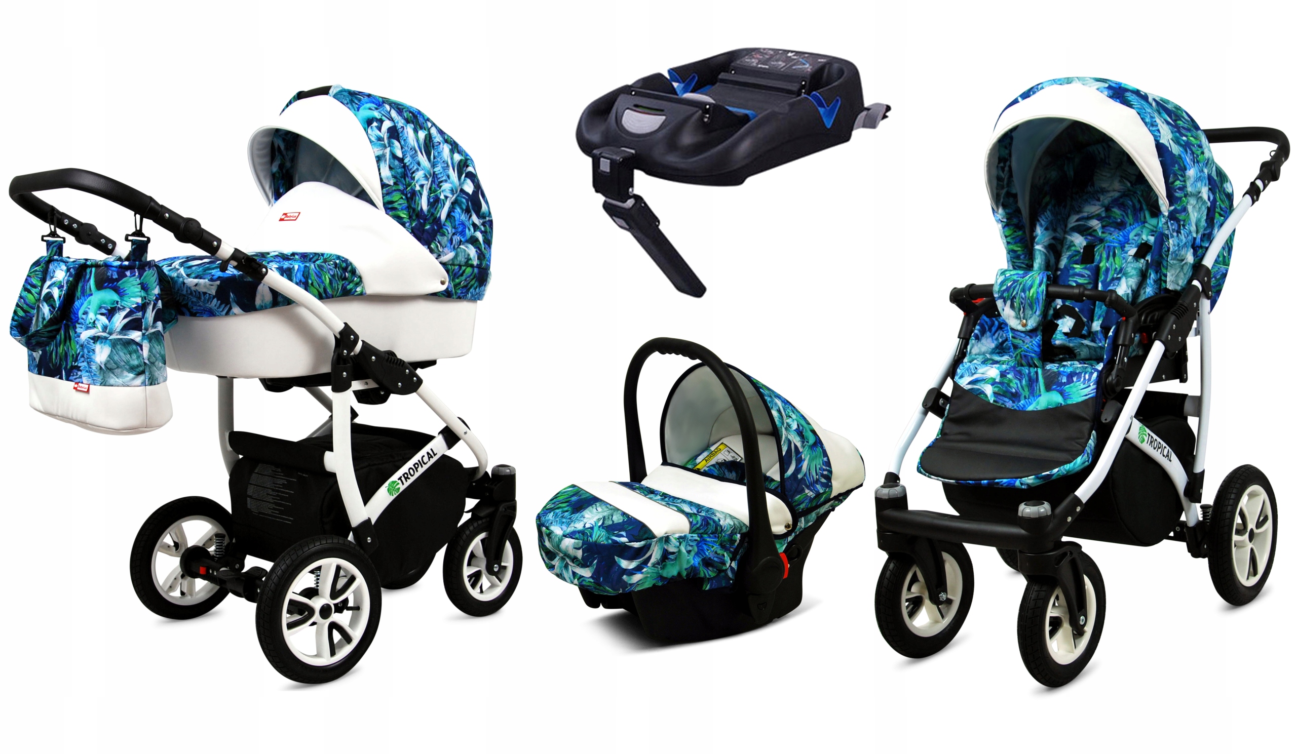 Wózek 4w1 dziecięcy BabyLux Tropical + baza Isofix EAN (GTIN) 5903890852740