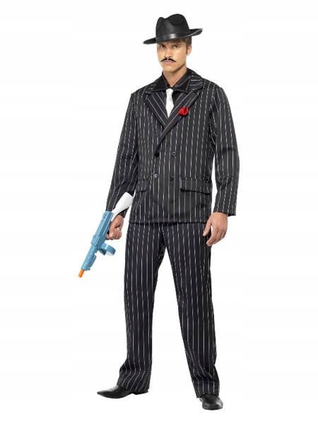 Kostým Gangstera Černý Karneval M