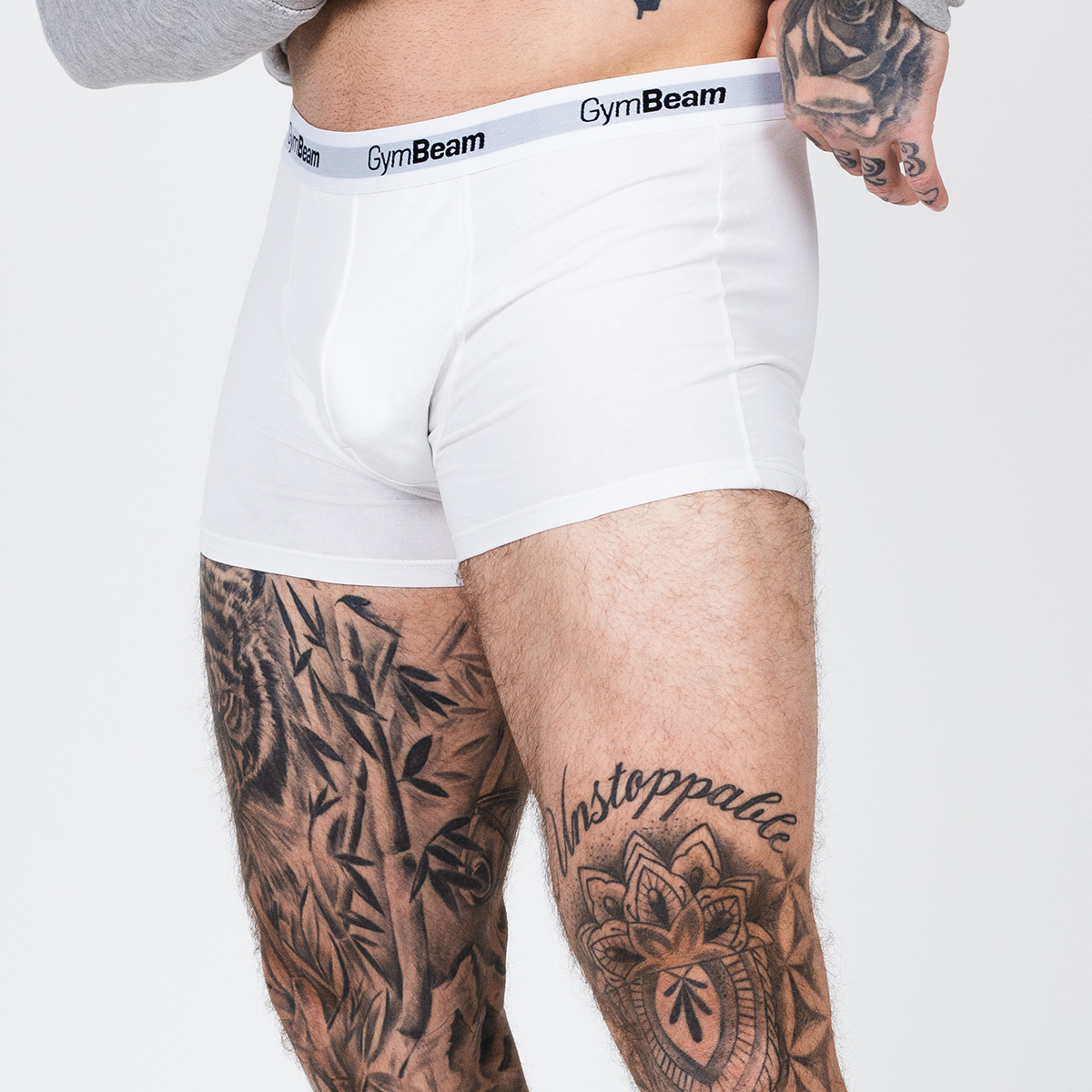 Bokserki Sportowe Białe Zestaw 3PACK GymBeam M
