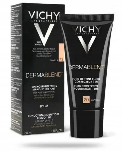 Vichy Dermablend fluid korygujący nr 20 o przedłużonej trwałości 30 ml