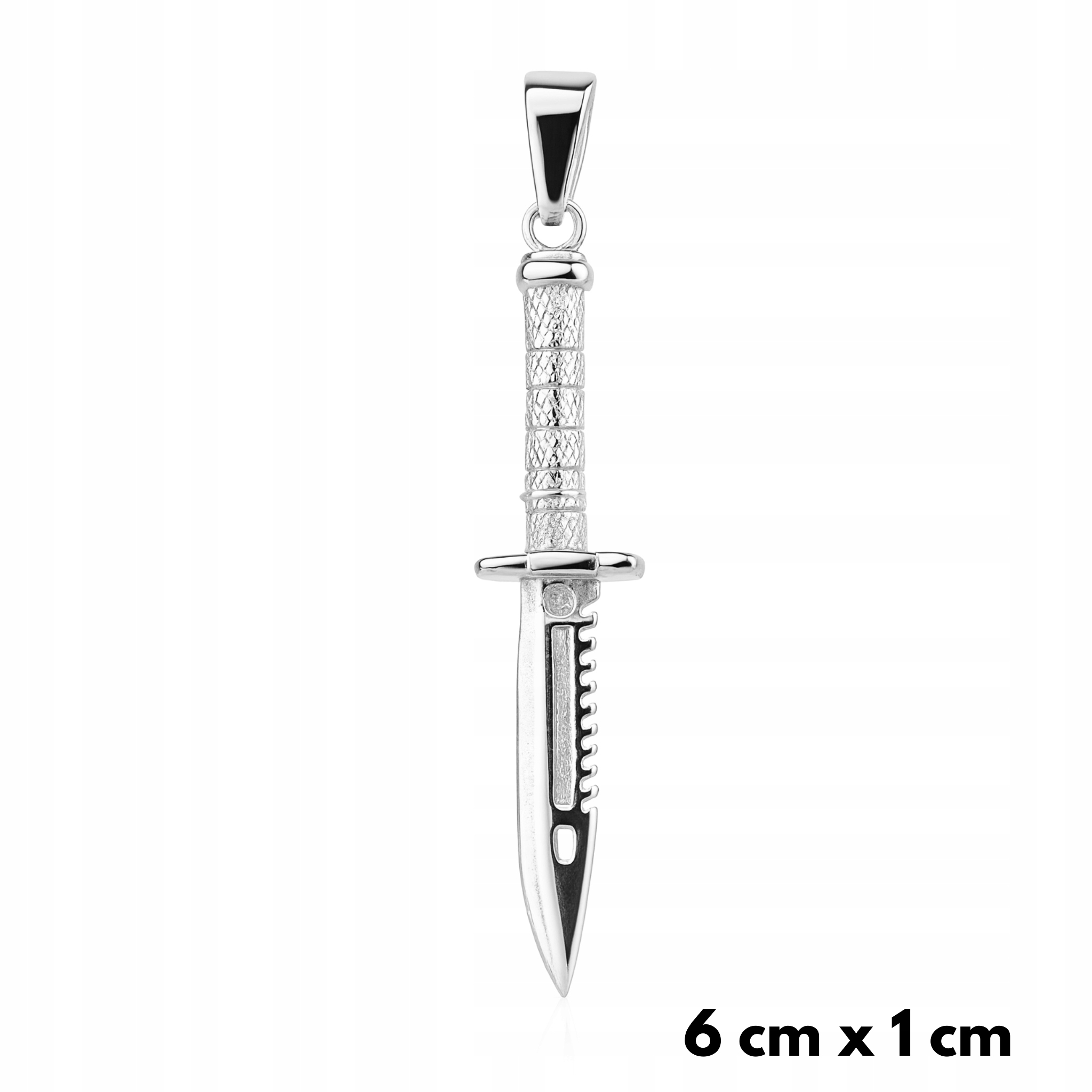 Přívěsek Knife Nůž Stříbrný Bílé Zlato Ocel Pánský Metini Pozlacený Dárek