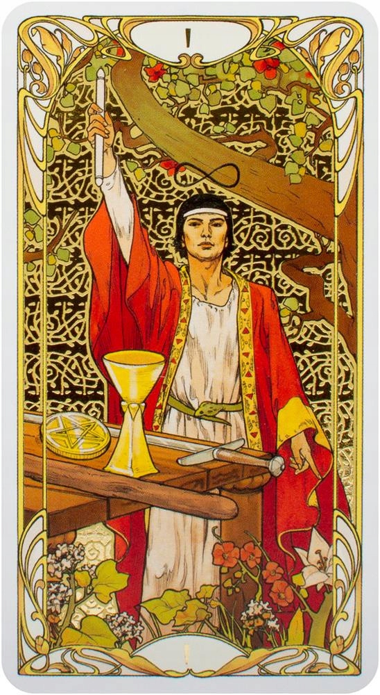 GOLDEN ART NOUVEAU Tarot - karty tarota ORYGINALNE! Typ Podstawa
