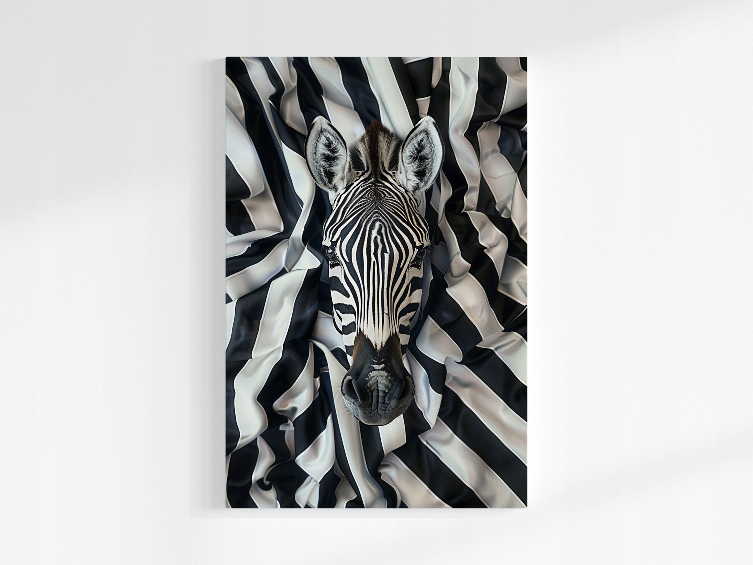 Obraz Na Plátně Canvas Černý Bílý Zebra Portrét Látka Povlečení 80x120