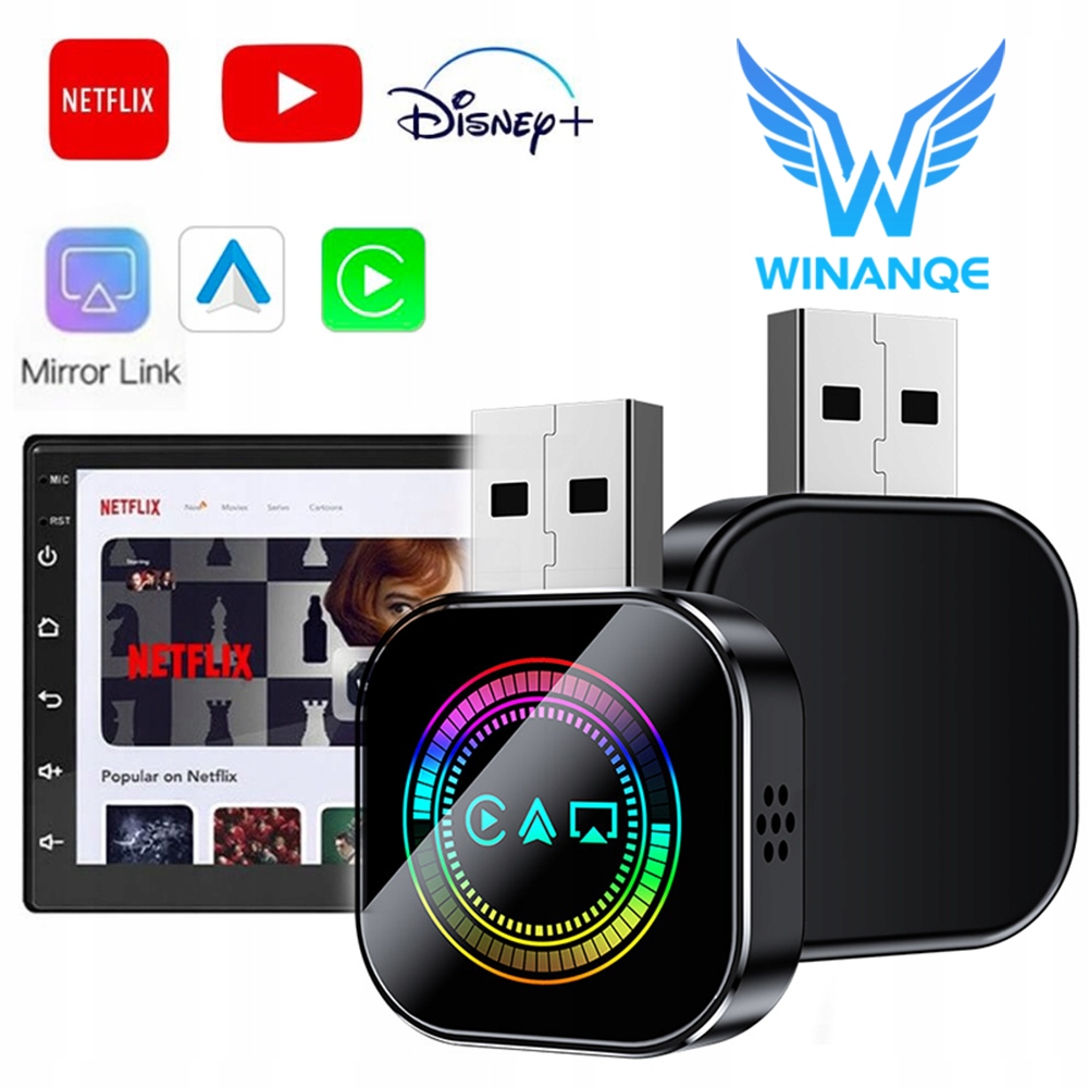 Bezprzewodowy Adapter 3w1 2026 Mirror Link Adapter Carplay Android Auto