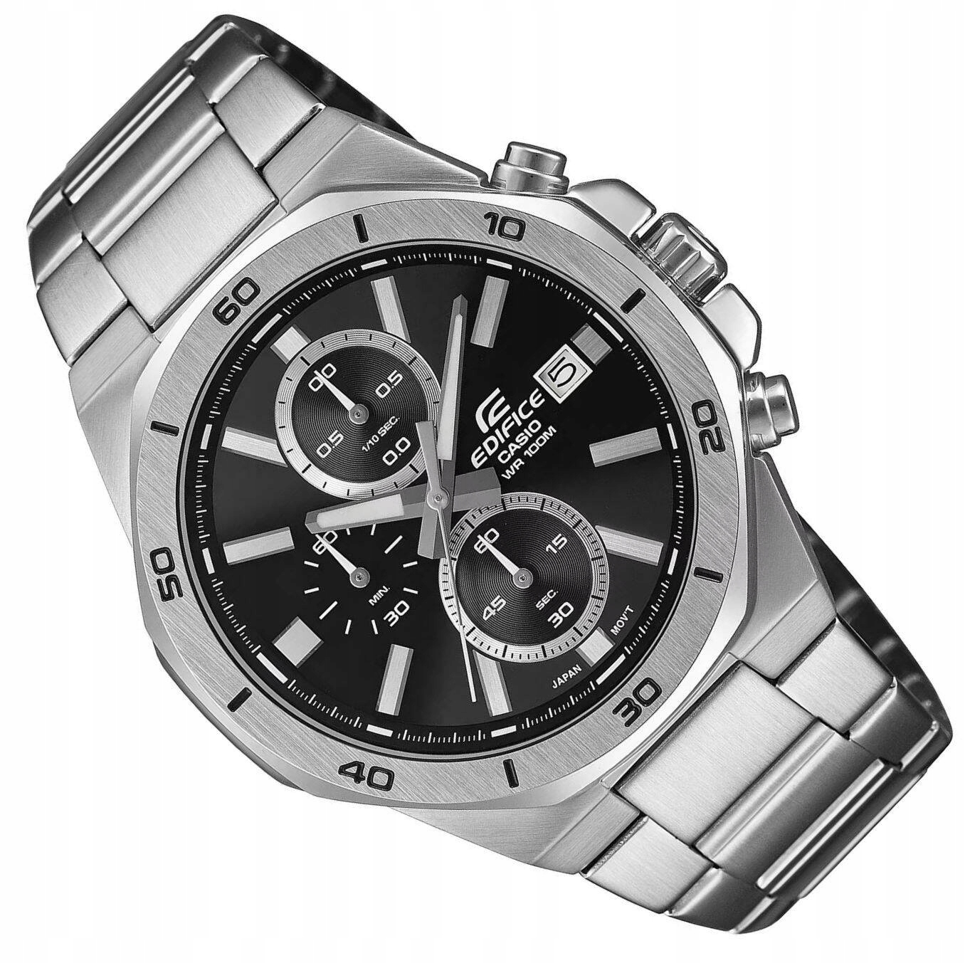 Ocelové Vodotěsné Pánské Hodinky Casio S Chronografem EFV-640D -1AV