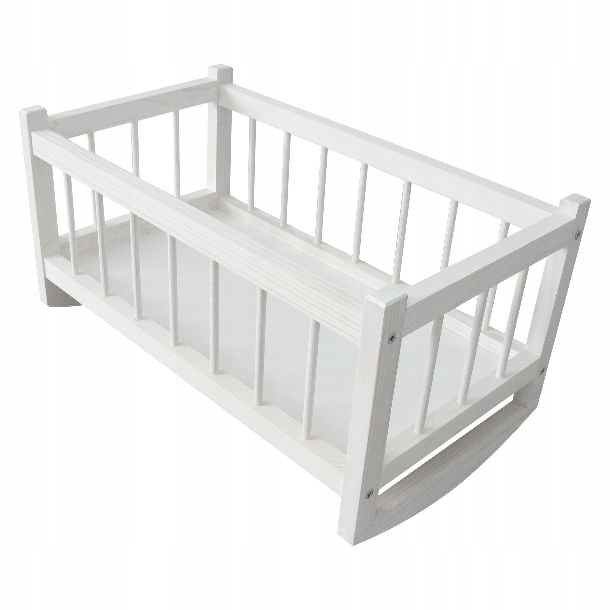 KOŁYSKA ŁÓŻECZKO DREWNIANE DLA LALEK BIELONE NOWOŚĆ !!!