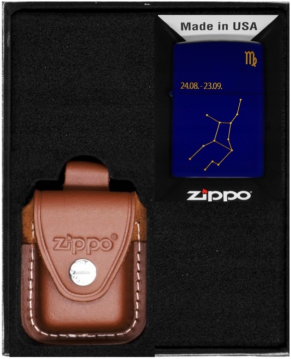 Zestaw Zippo Zapalniczka Zodiac Vigro Design Panna Prezentowy No4