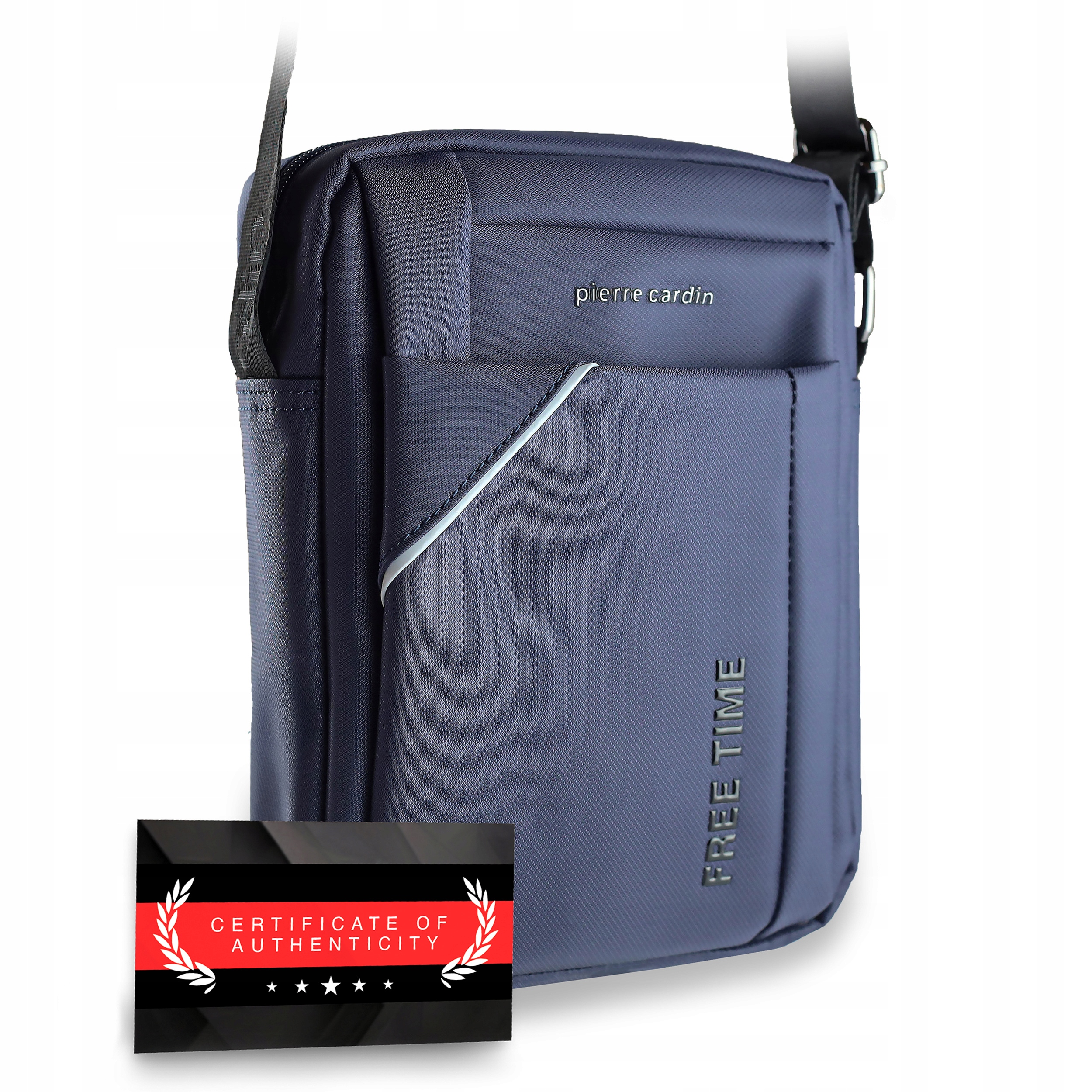 Pierre Cardin stylová modrá pánská ležérní taška přes rameno Certifikát