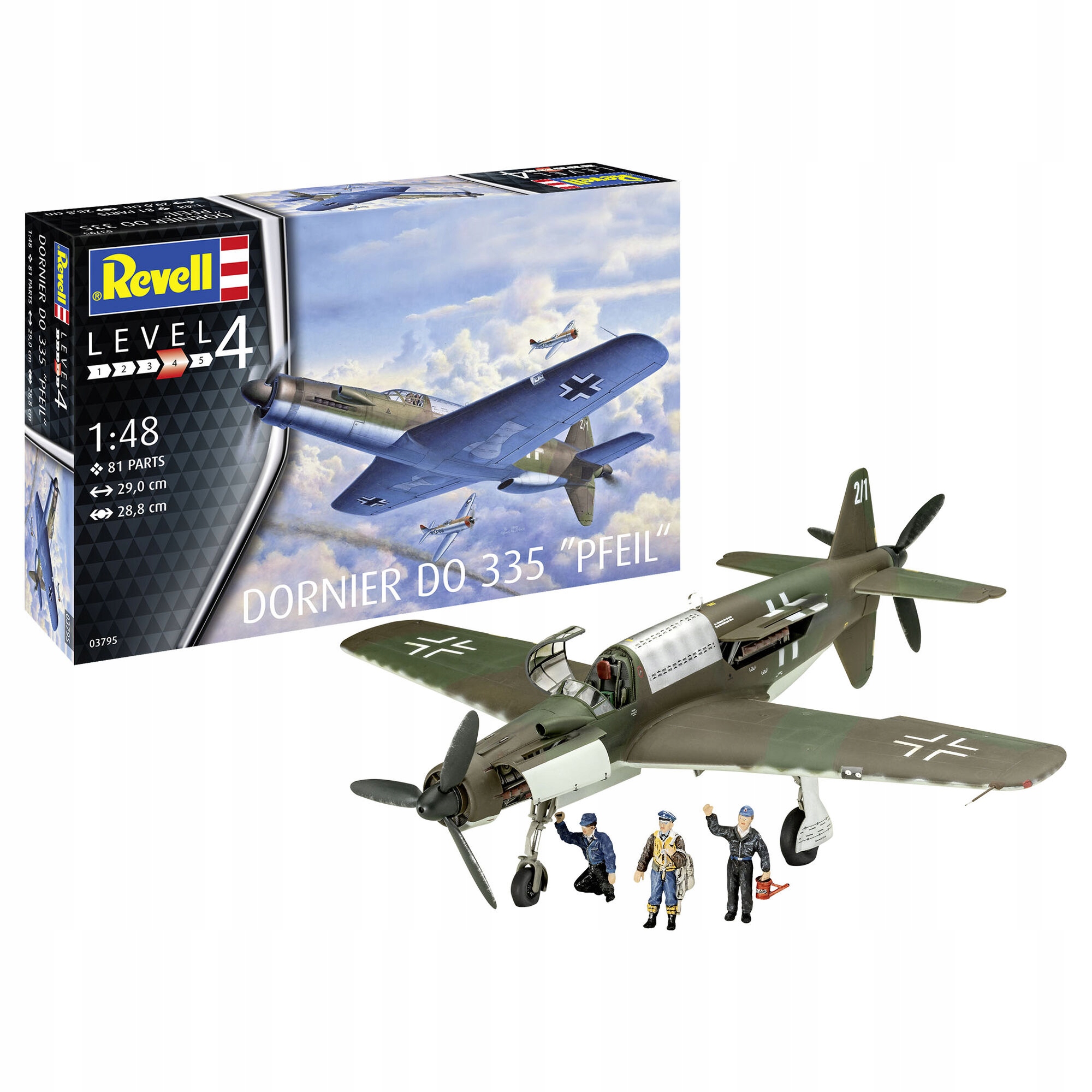 САМОЛЕТ 1/48 / 03795 / DO335 PFEIL МОДЕЛЬ КОМПЛЕКТ