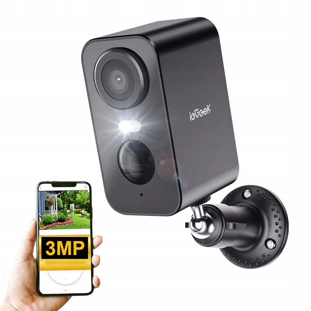 Wifi Kamera Na Baterie Bezdrátová Ip Wifi 3MP 2K s barevným nočním viděním