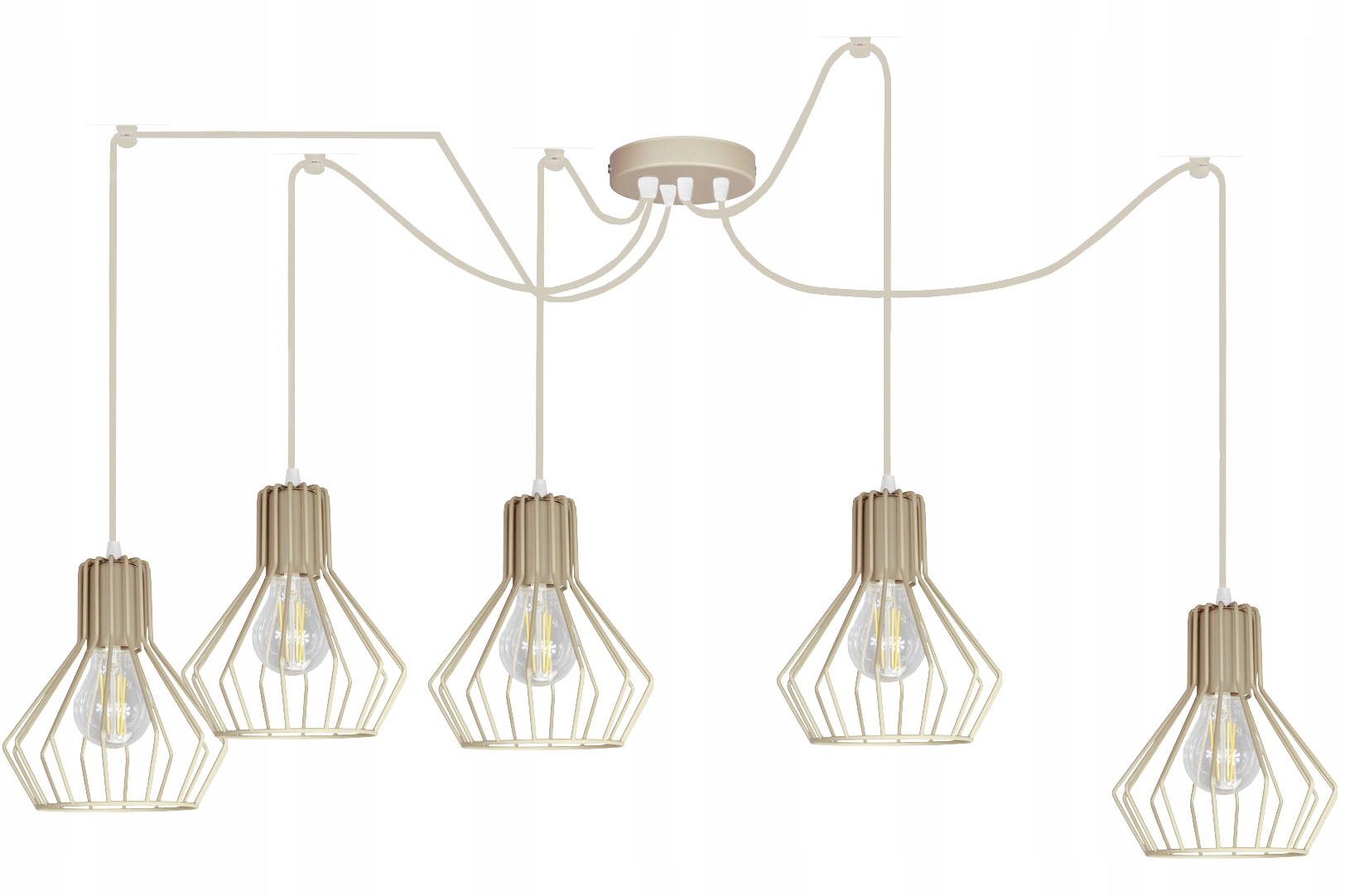Závěsná stropní lustrová lampa Pajak Bell Béžová stropní lampa nad stůl loft