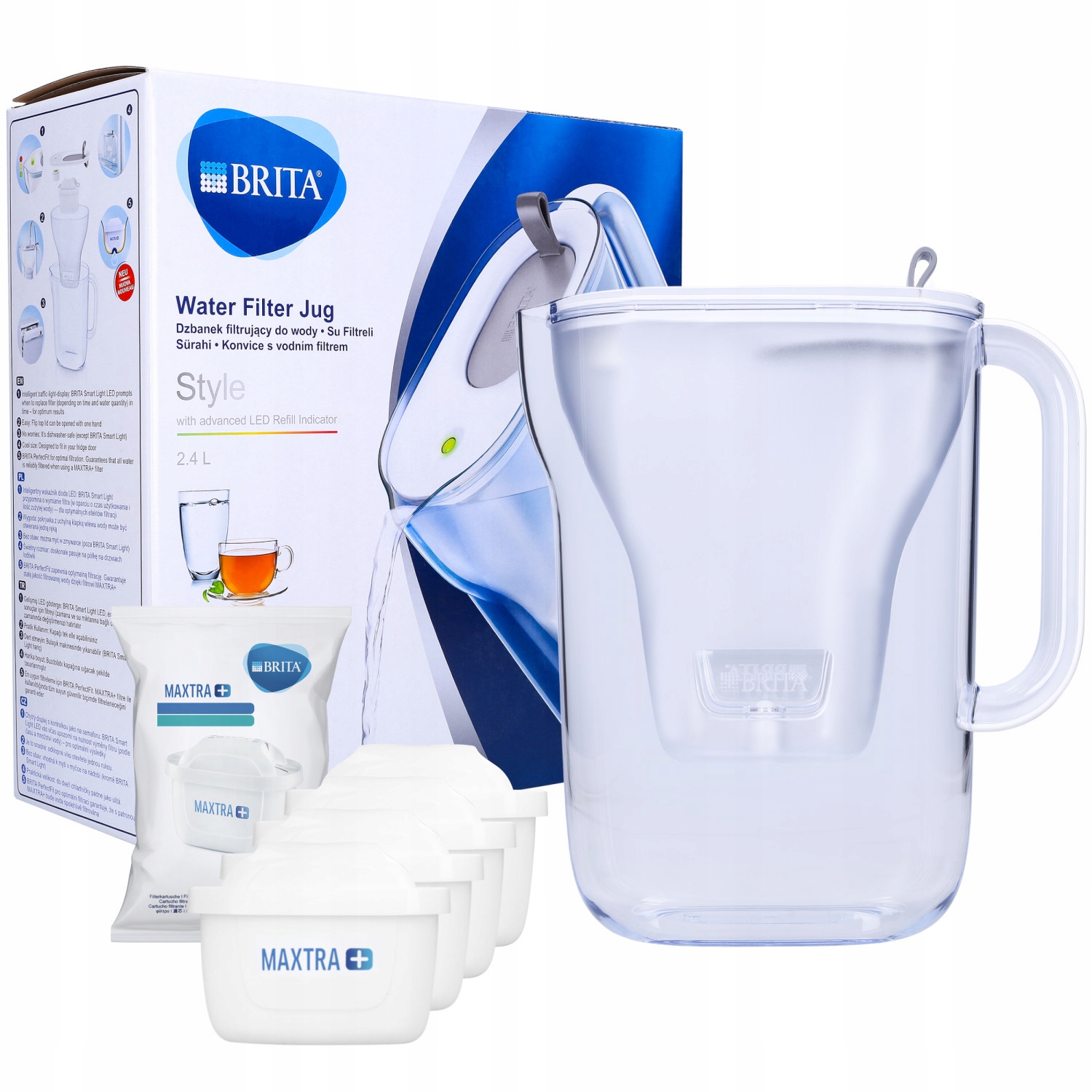 

Dzbanek Brita Style szary 4 wkłady MaxtraPlus