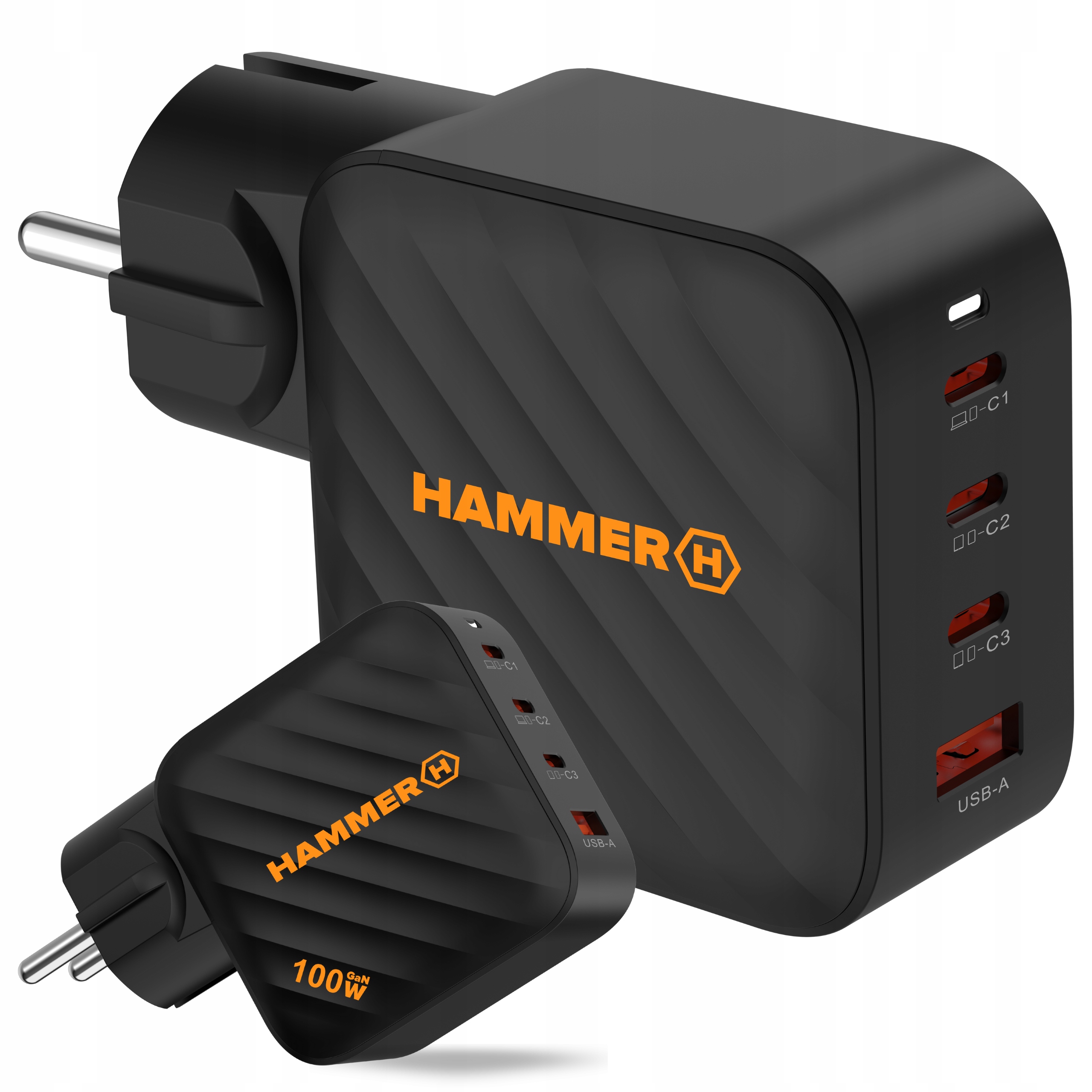Ładowarka Sieciowa Hammer Rapidcharge 100W 3x Usb-c Usb-a Szybkie Ładowanie