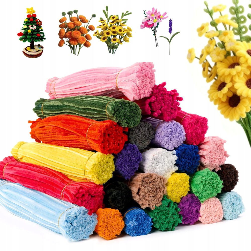 Kreativní Drátky Floristické Barevné 1200KS 30CM Stem Ruční Práce Diy