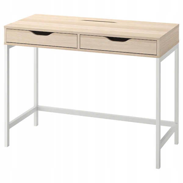 IKEA ALEX Písací stôl biele moridlo imit dub 100x48 cm