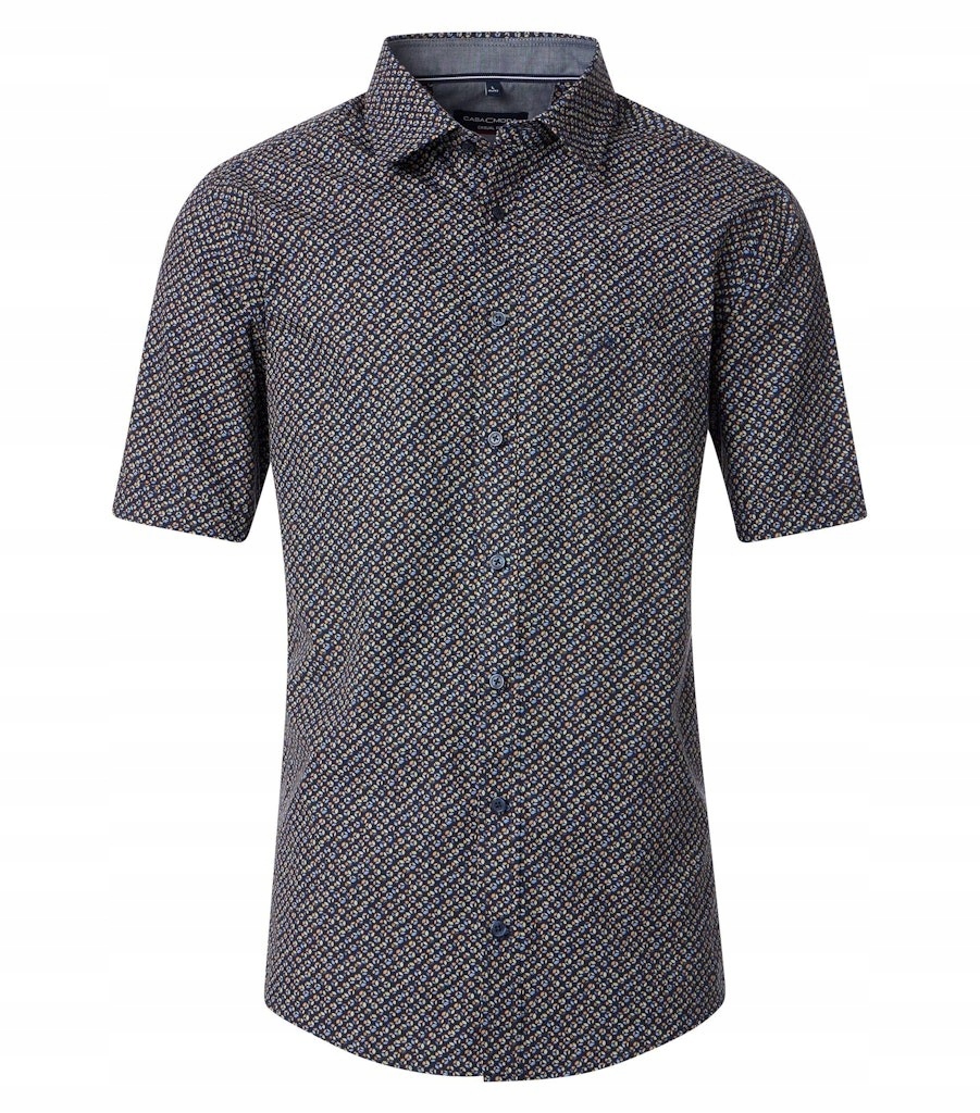 Casa Moda Velká Košile S Krátkým Rukávem, Velké Velikosti, Modrá, 3XL