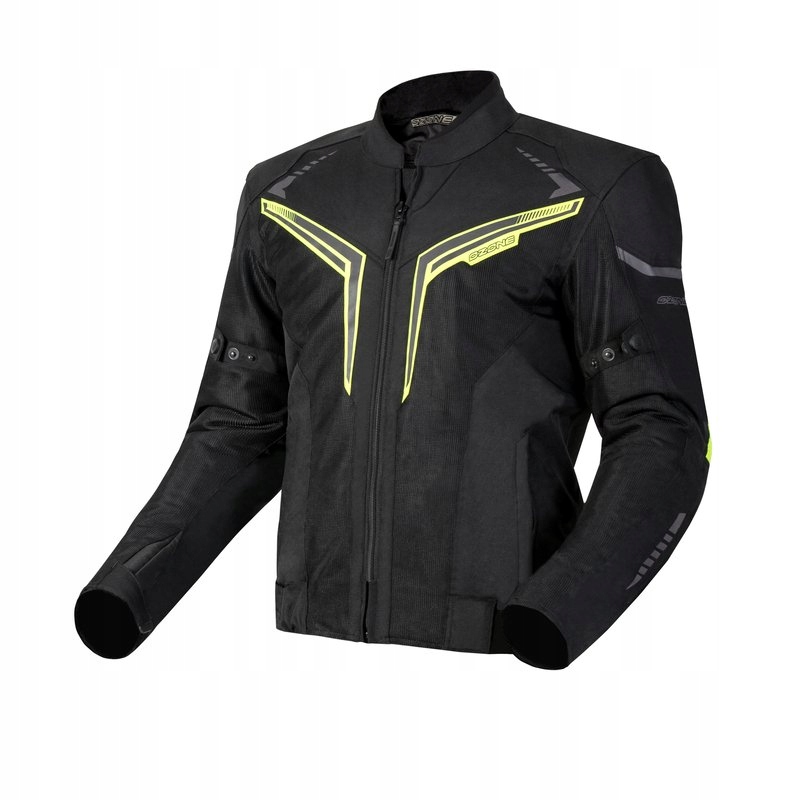 Motocyklová Bunda Ozone Flow Black/fluo Yellow Xs