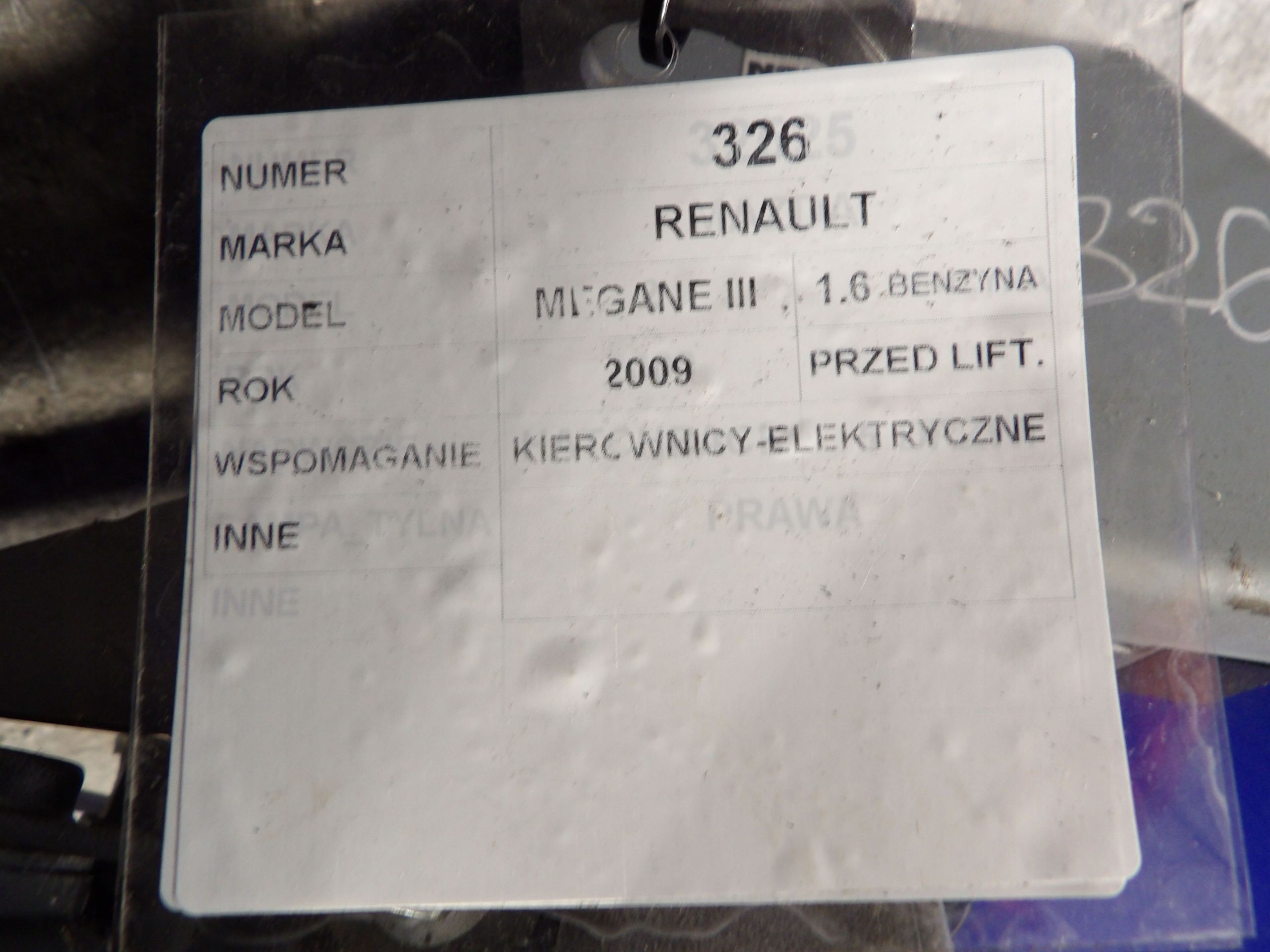 Renault Megane III power steering 1,6B 488107463R