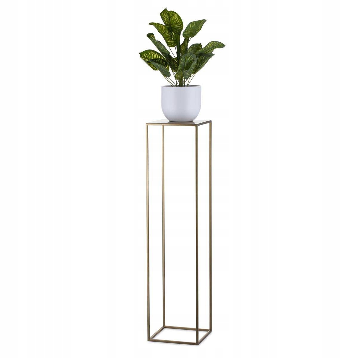 Držák Na Květináč stojící moderní 100 cm zlatý kovový