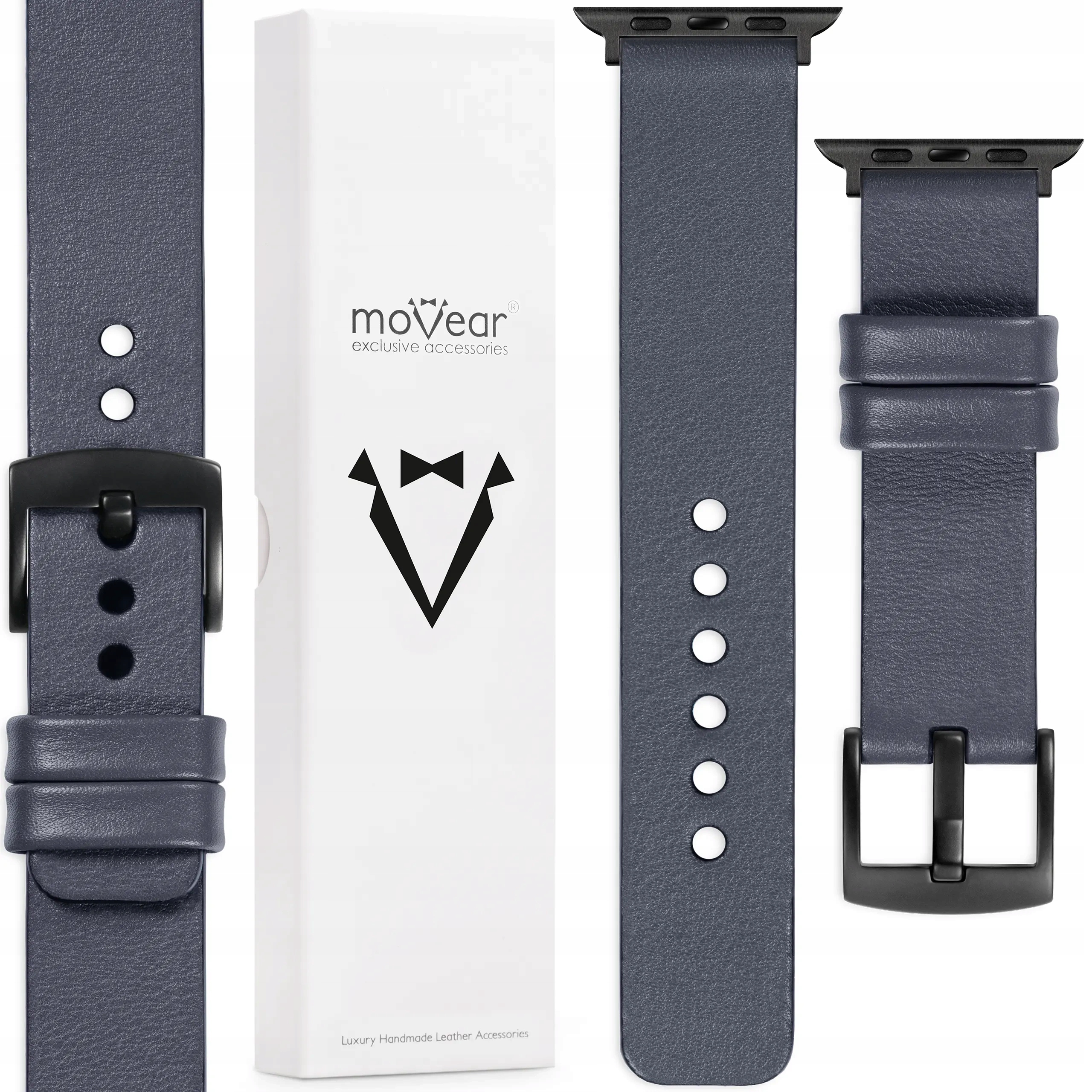 Kožený řemínek pro Apple Watch 10 9 8 7 6 5 4-1 Se 46/45/44 Movear