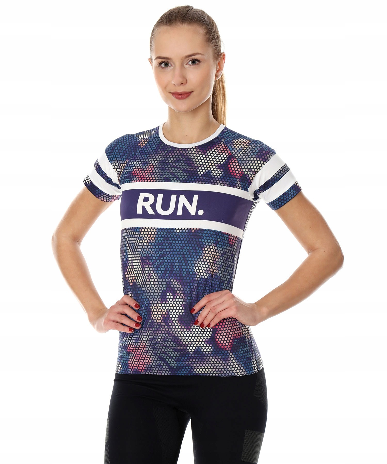 Termoaktywna koszulka damska Brubeck Running Air fioletowy XL