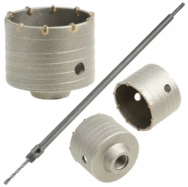 Otwornica Do Betonu 80 mm Adapter Sds plus 600 mm Frez Koronka Adapterem